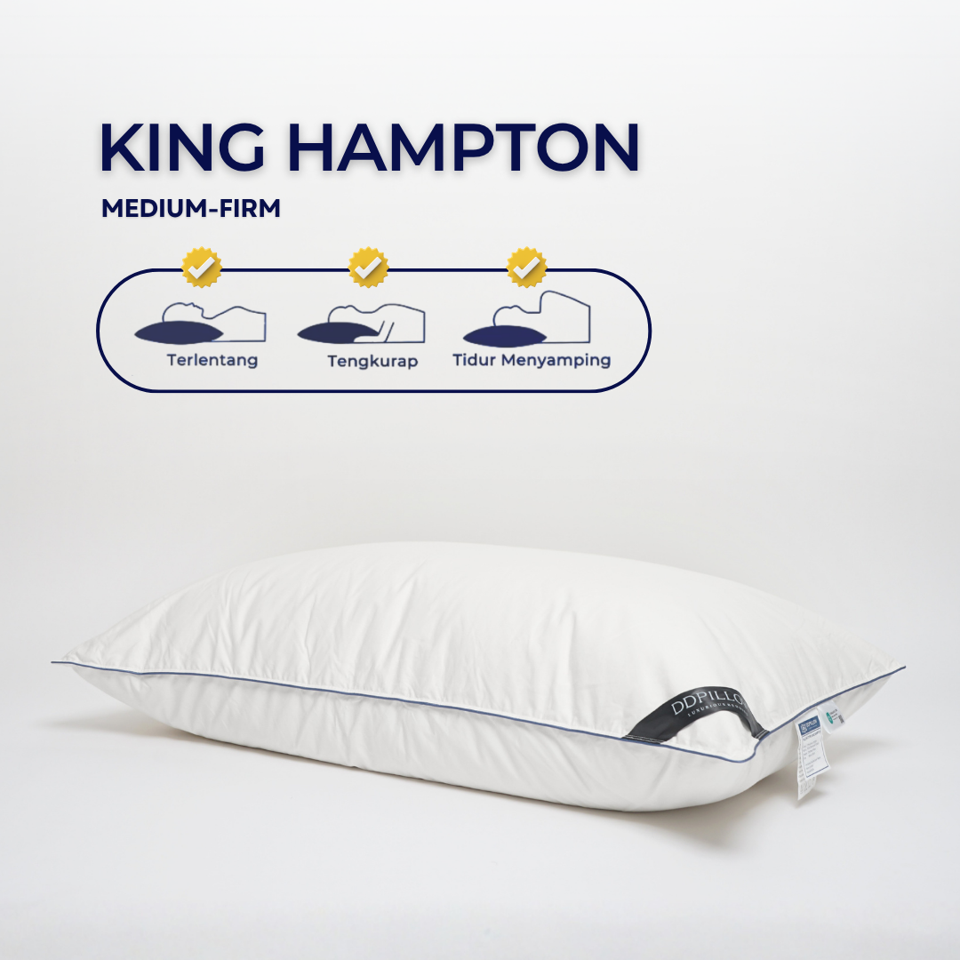 Bantal Bulu Angsa Type King Hampton | 50x90 cm