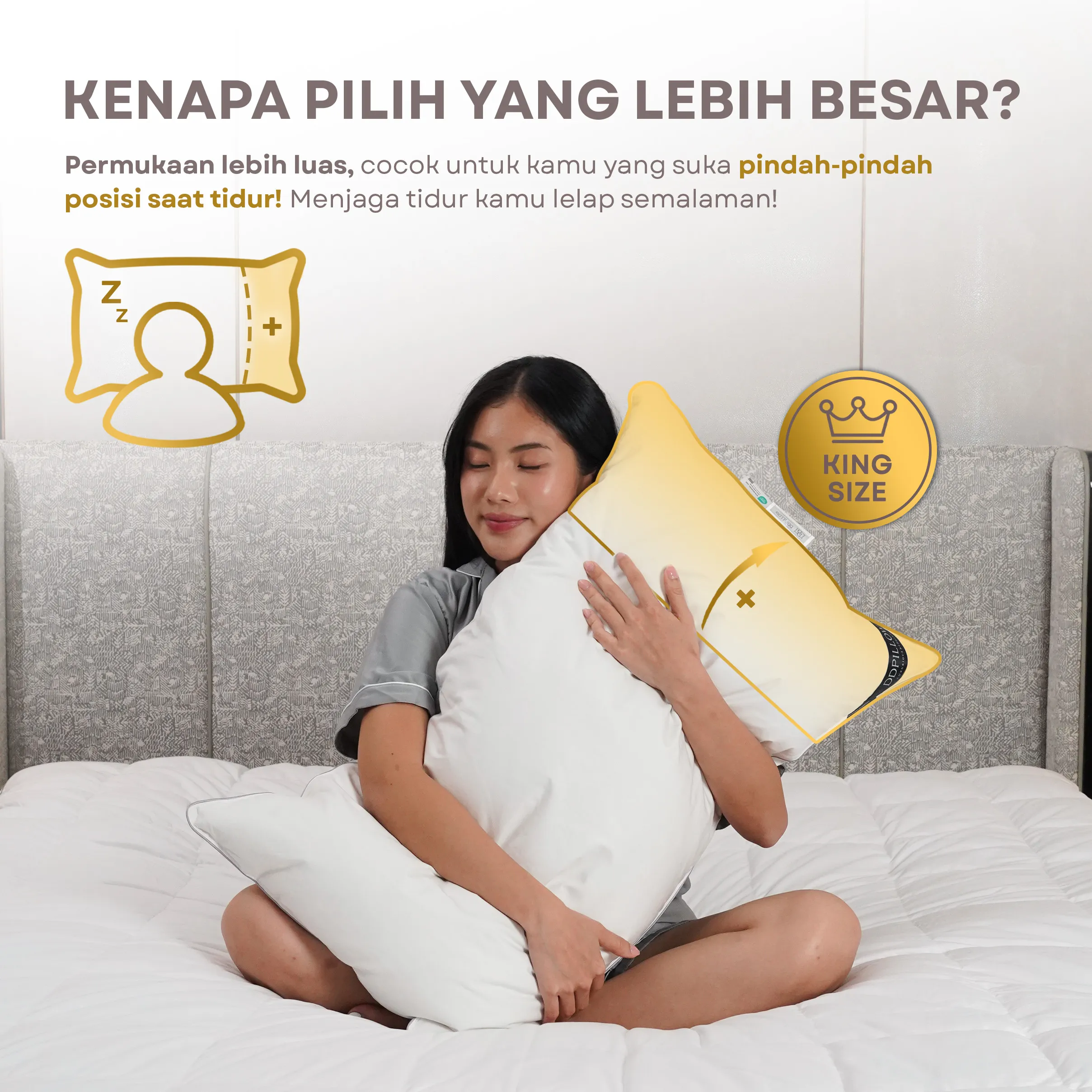 Bantal Bulu Angsa Type King Haven | 50x90 cm 6