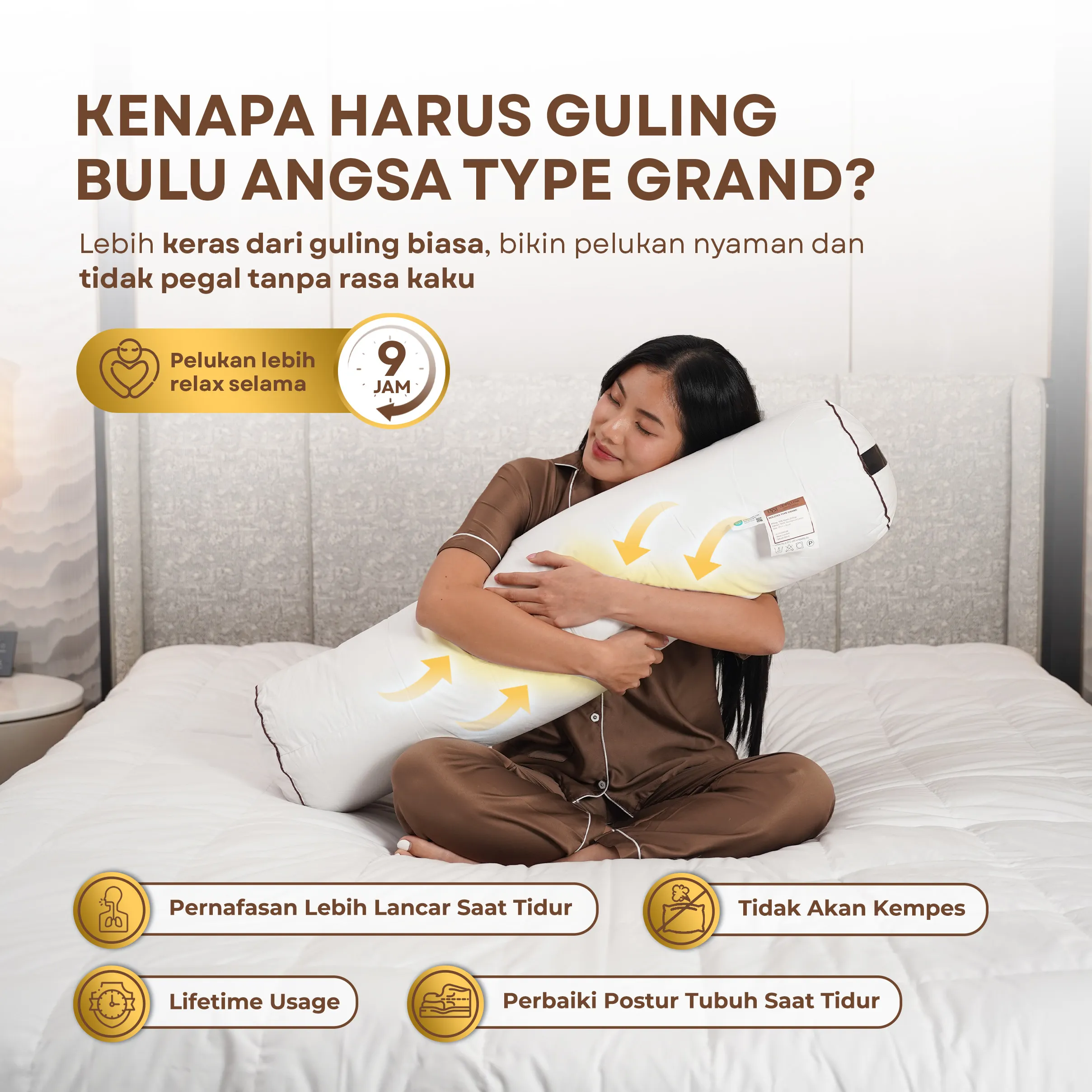 Guling Bulu Angsa Type Grand 37x92 cm 4