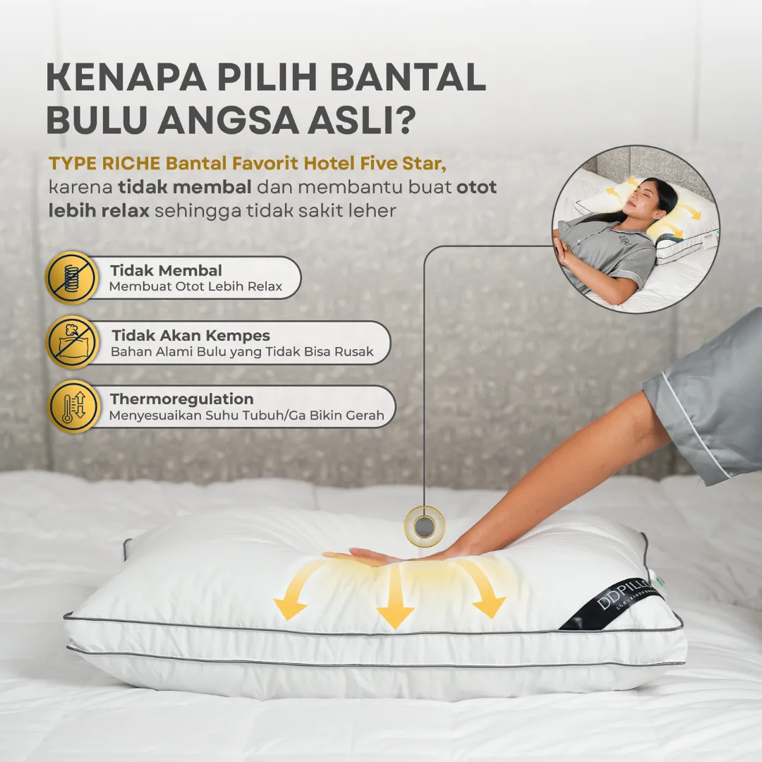 Bantal Bulu Angsa Type Riche | 50x70 cm 5