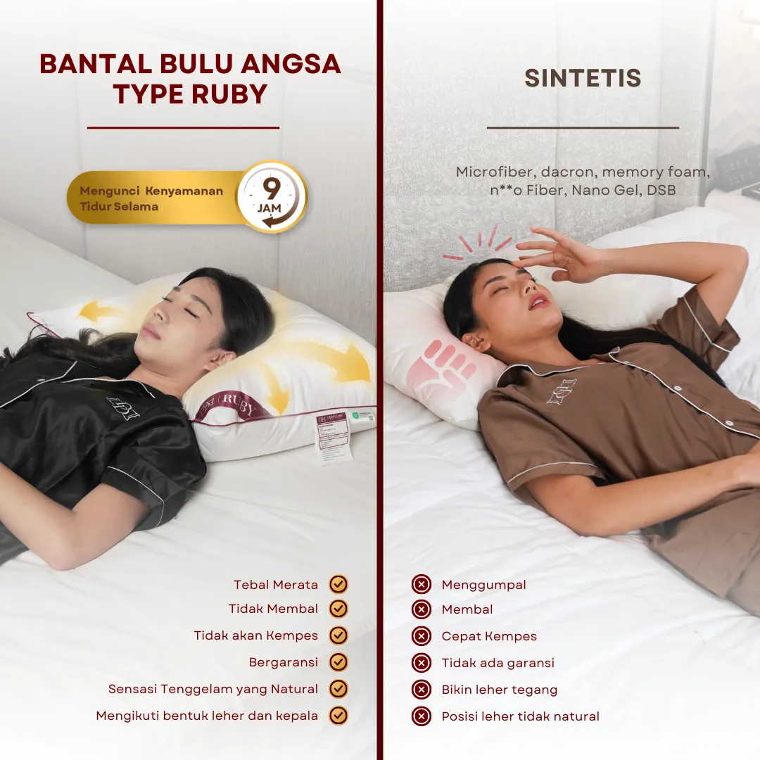 Bantal Bulu Angsa Type Ruby 100% Down | 50x70 cm 7