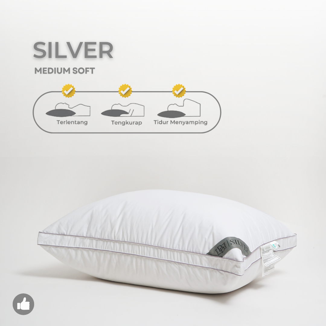 Bantal Bulu Angsa Type Silver | 50x70 cm