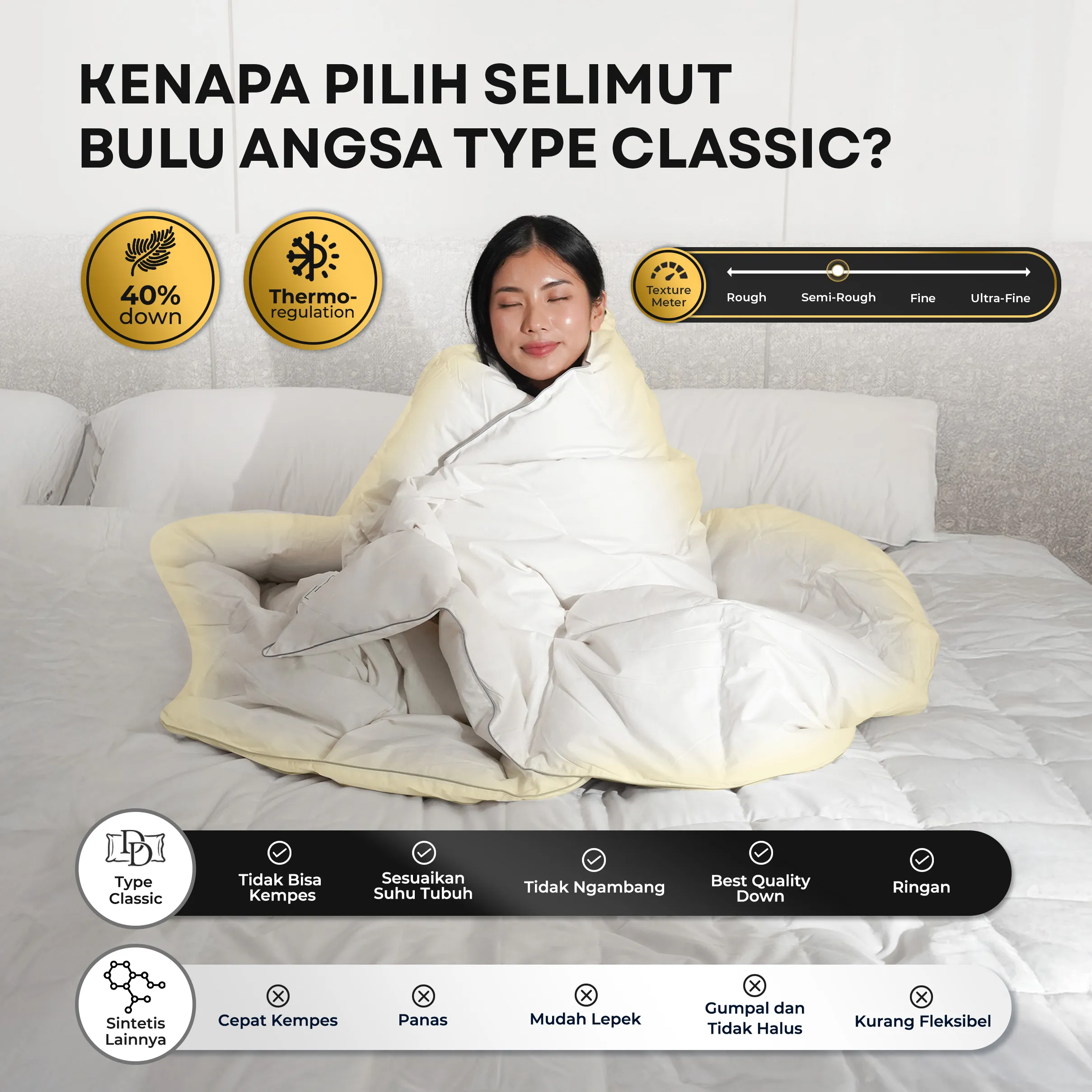 Selimut / Duvet Bulu Angsa Type Deluxe| 40% Down 5