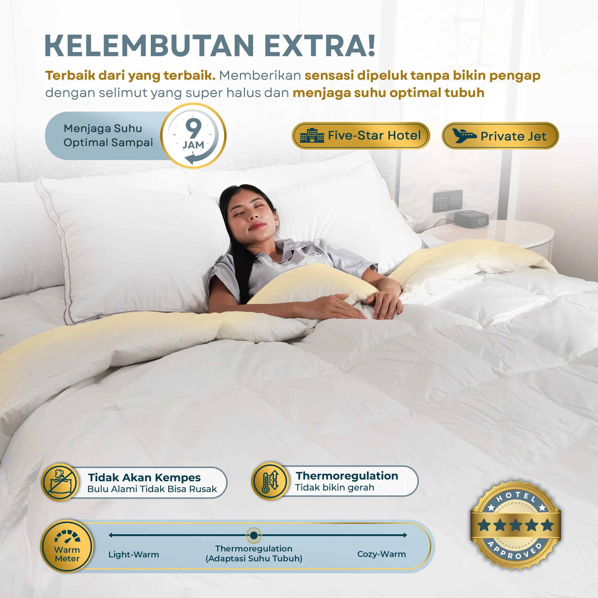 Selimut / Duvet Bulu Angsa Type Diamond | 100% Down 4