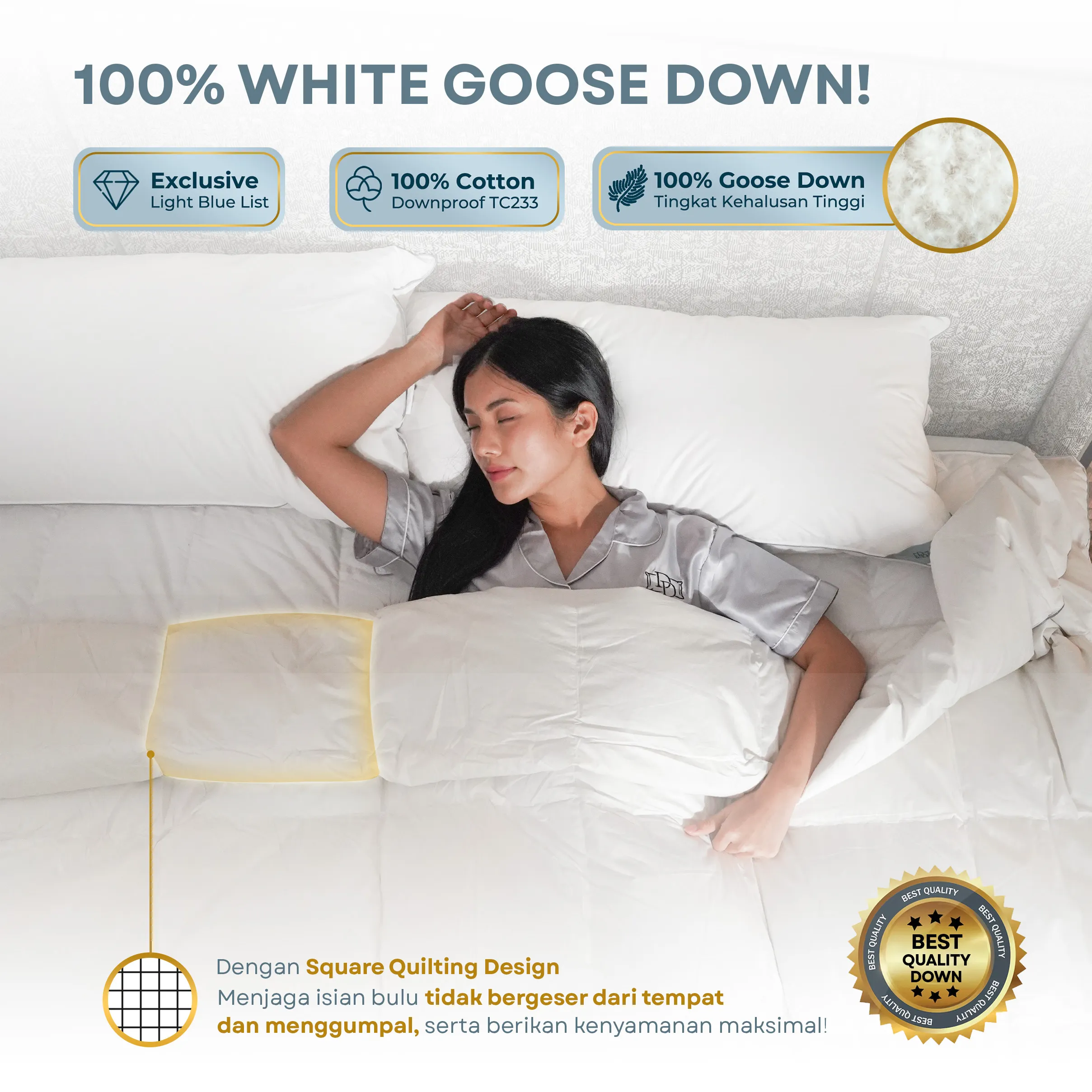 Selimut / Duvet Bulu Angsa Type Diamond | 100% Down 3