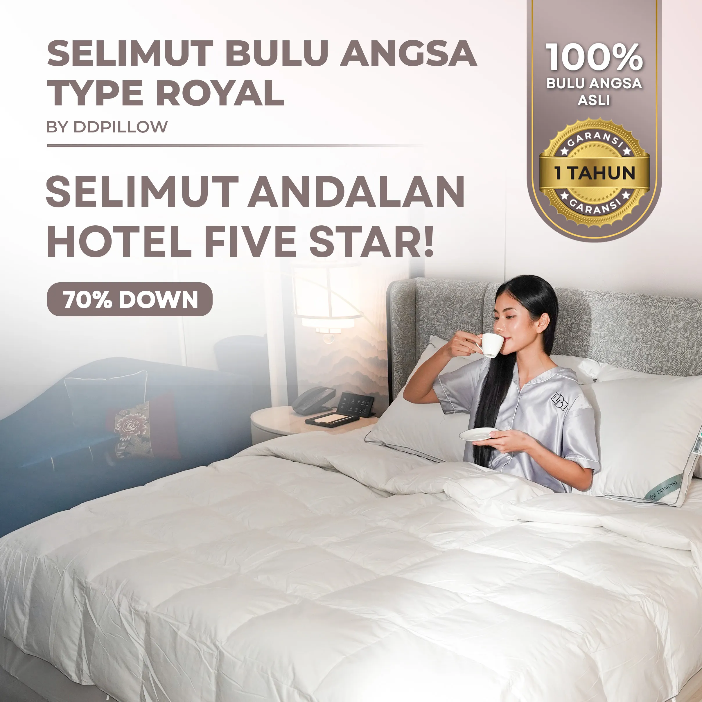 Selimut / Duvet Bulu Angsa Type Silver | 70% Down 2