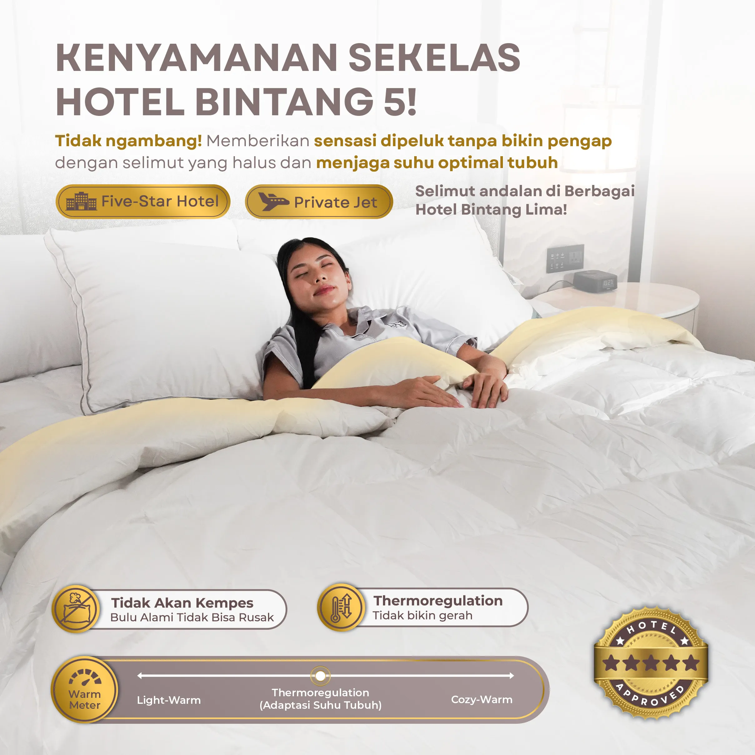 Selimut / Duvet Bulu Angsa Type Silver | 70% Down 4