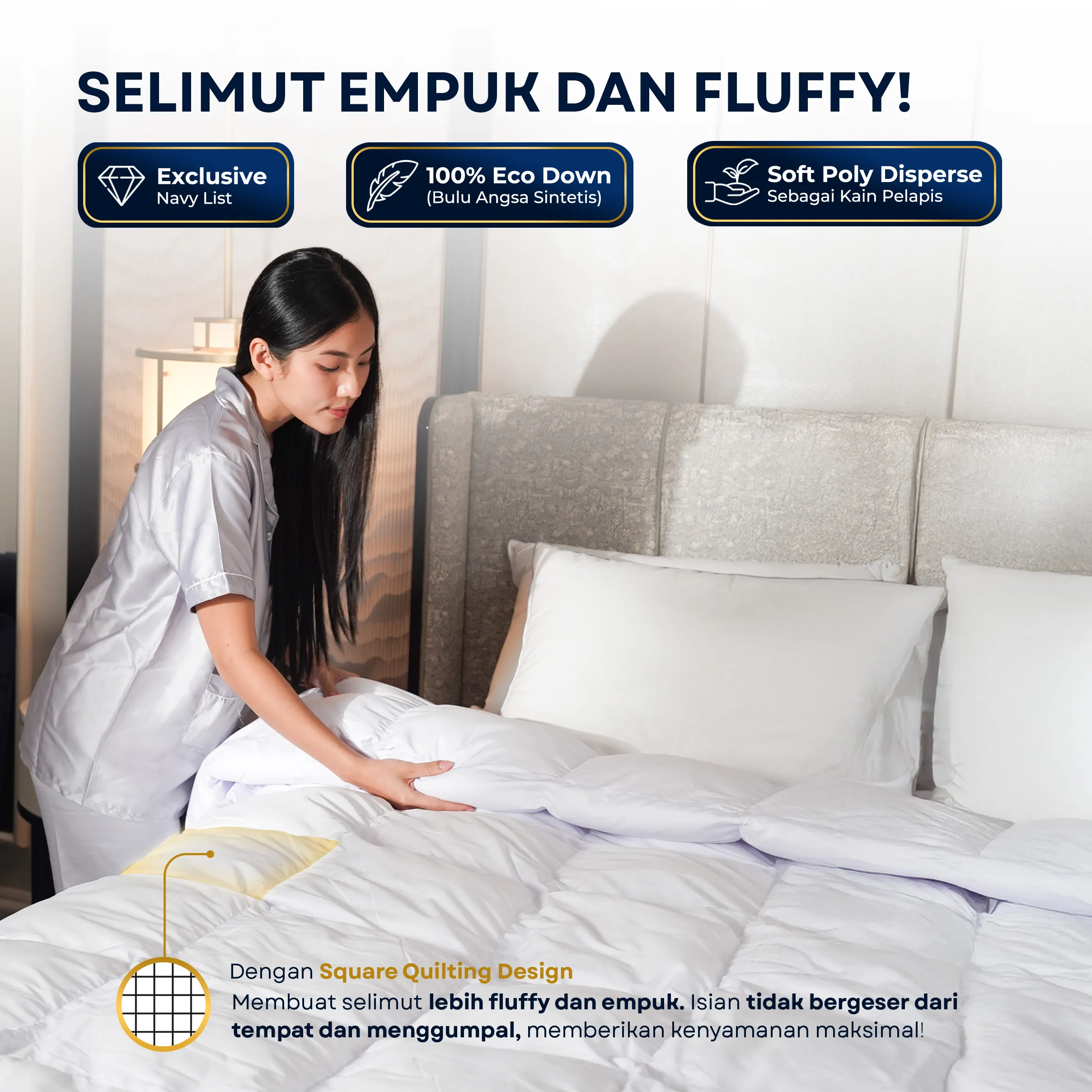 Selimut / Duvet Goose Down Feel | Eco Down Synthetic 3
