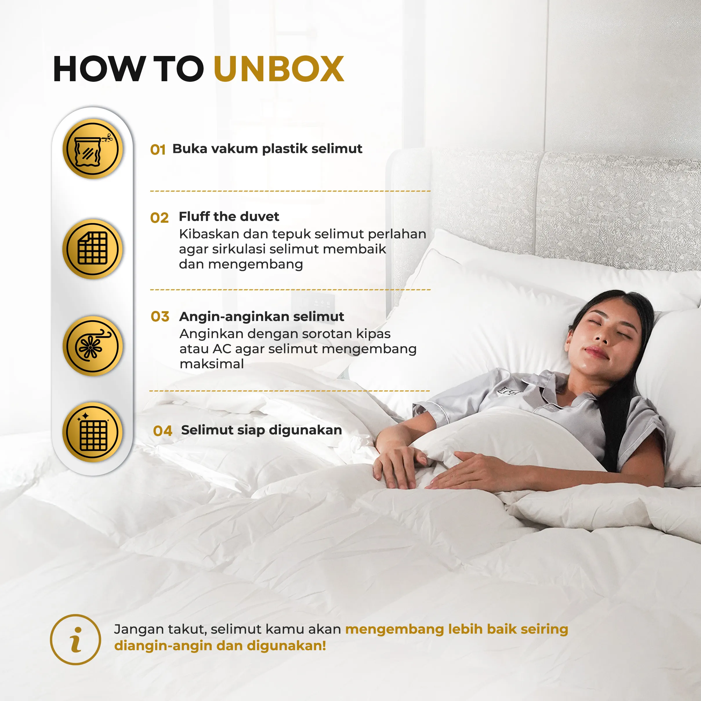 Selimut / Duvet Goose Down Feel | Eco Down Synthetic 10