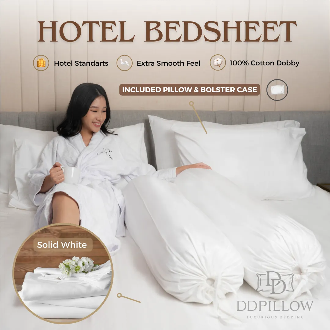 Sprei Hotel / Hotel Bedsheet Polos| 100% Cotton Dobby 300TC 3