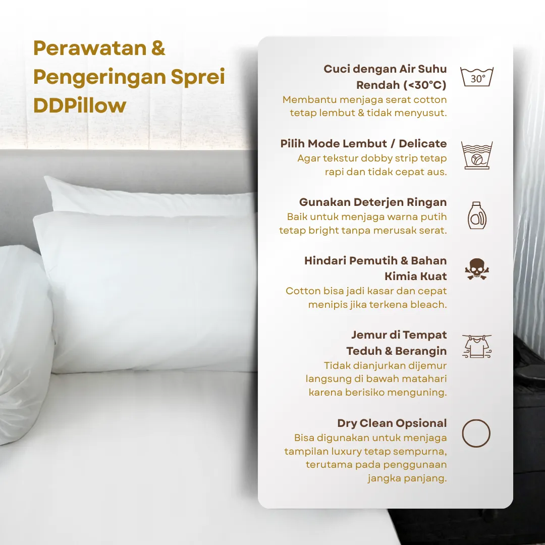 Sprei Hotel / Hotel Bedsheet Polos| 100% Cotton Dobby 300TC 10