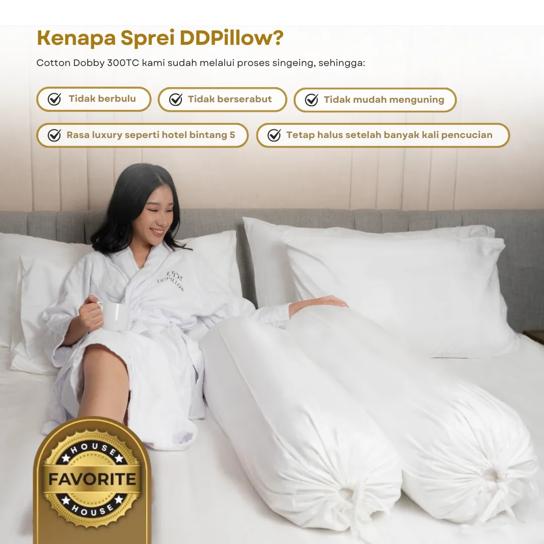 Sprei Hotel / Hotel Bedsheet Polos| 100% Cotton Dobby 300TC 7