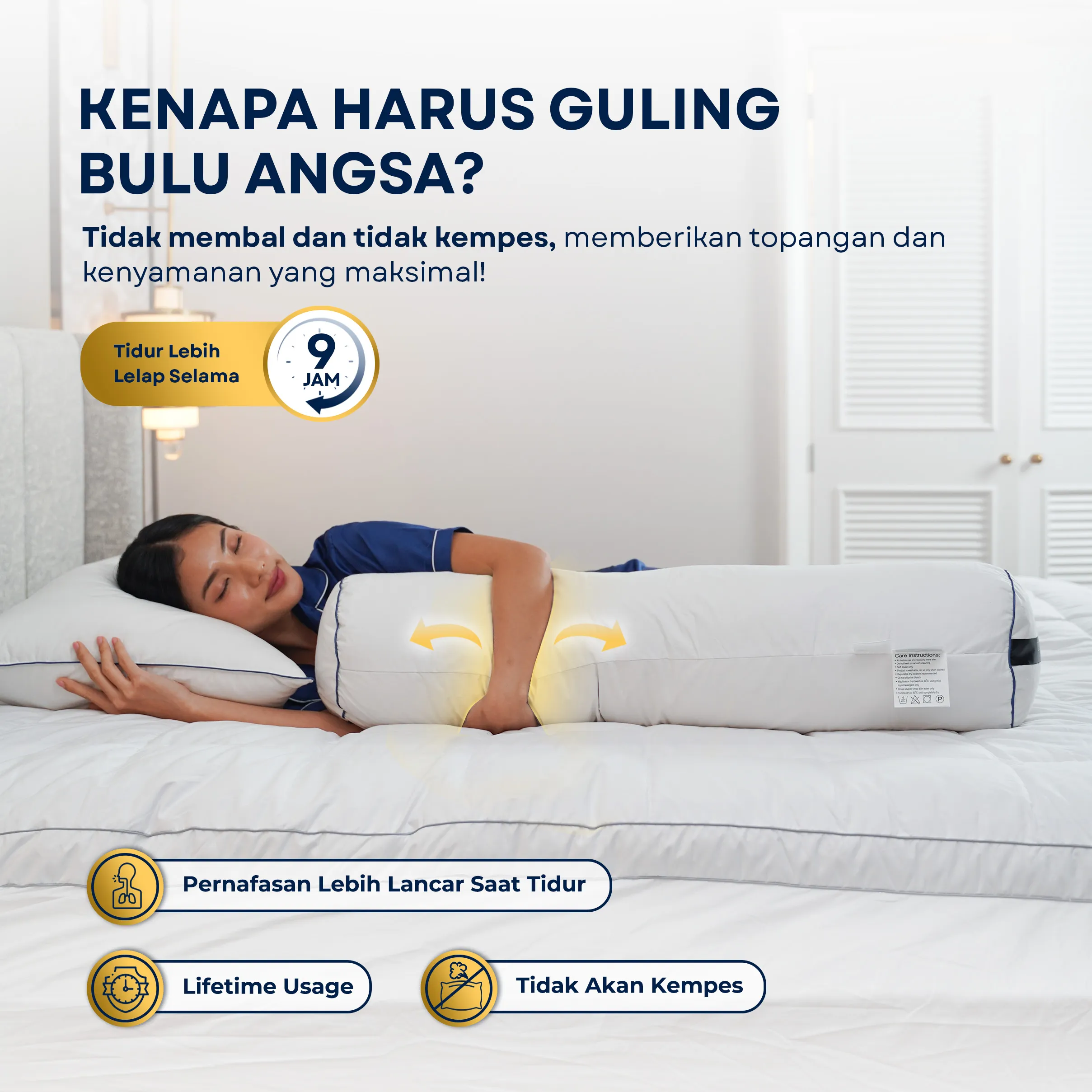 Guling Bulu Angsa Type Hampton 37x92 cm 5