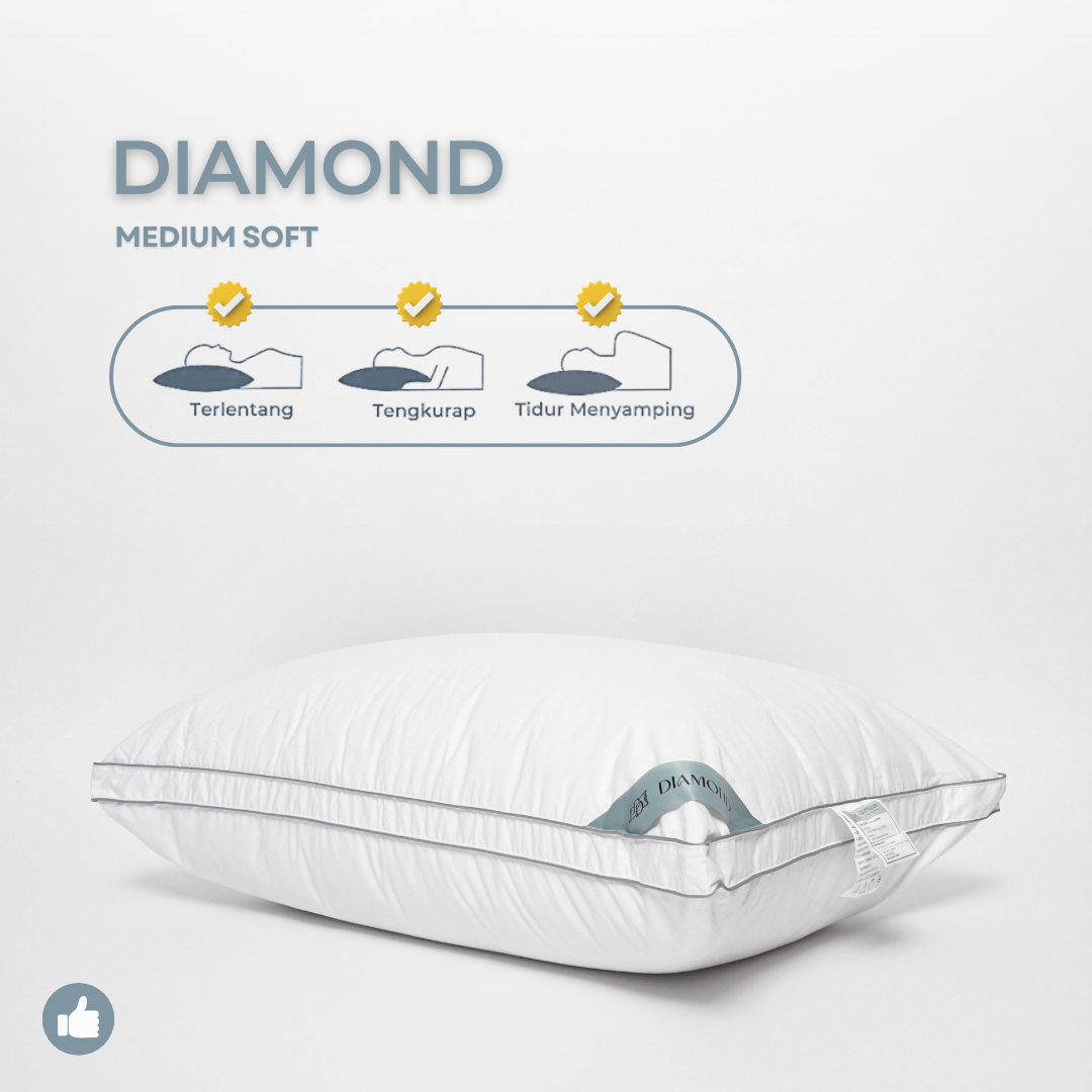 Bantal Bulu Angsa Type Diamond 100% Down | 50x70 cm