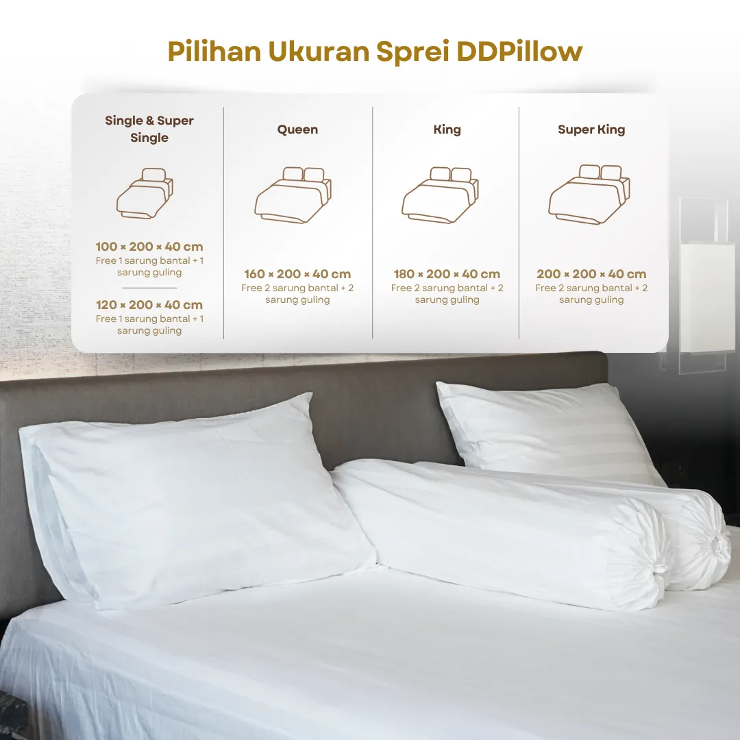 Sprei Hotel / Hotel Bedsheet Stripe | 100% Cotton Dobby 300TC 8