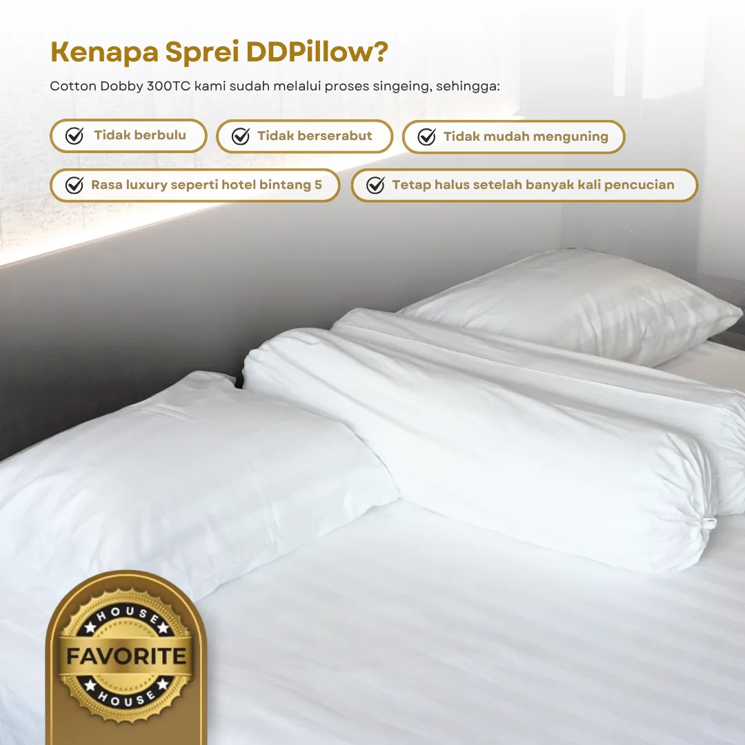 Sprei Hotel / Hotel Bedsheet Stripe | 100% Cotton Dobby 300TC 7