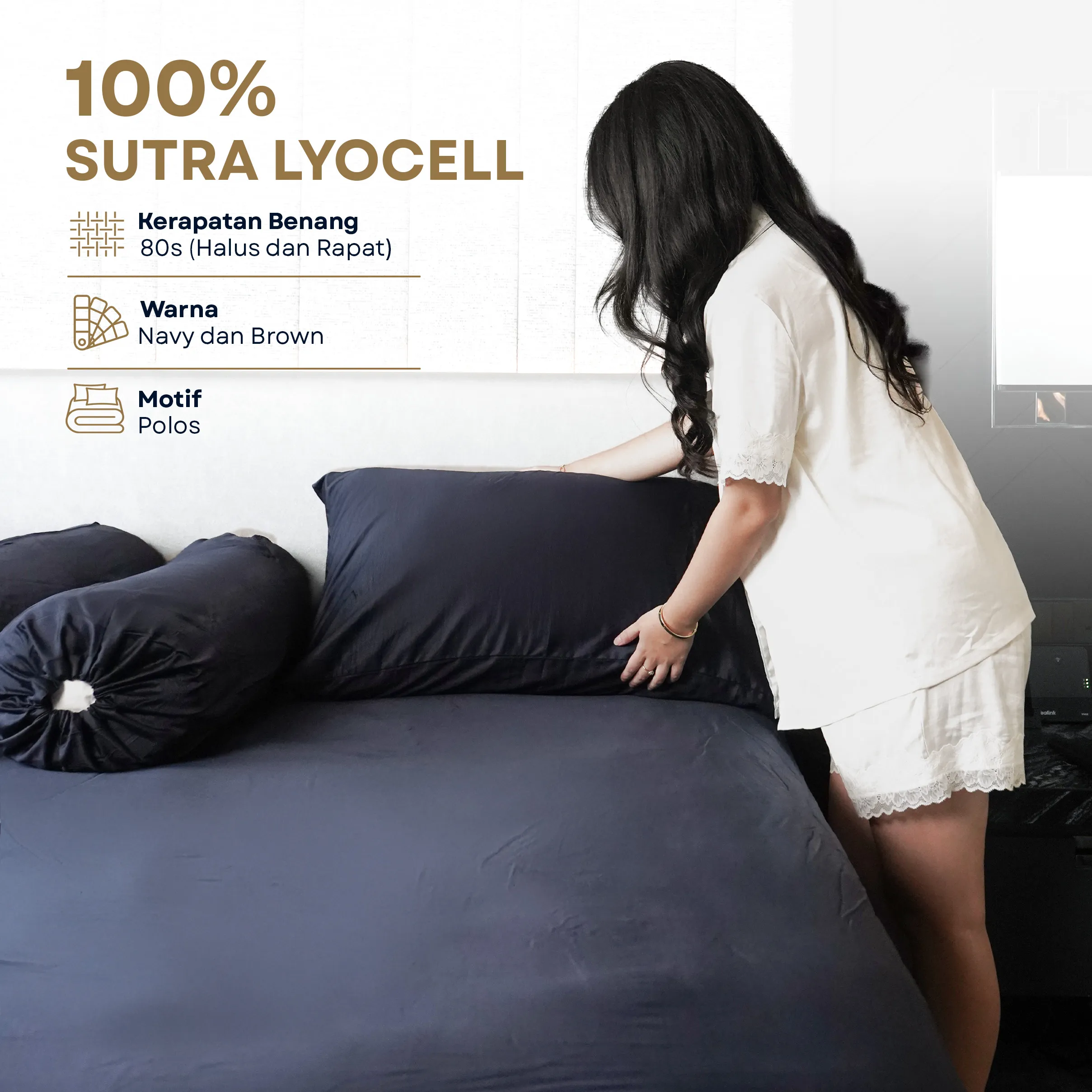 Sprei Kasur / Bedsheet Sutra Lyocell 80s (Fitted) 3