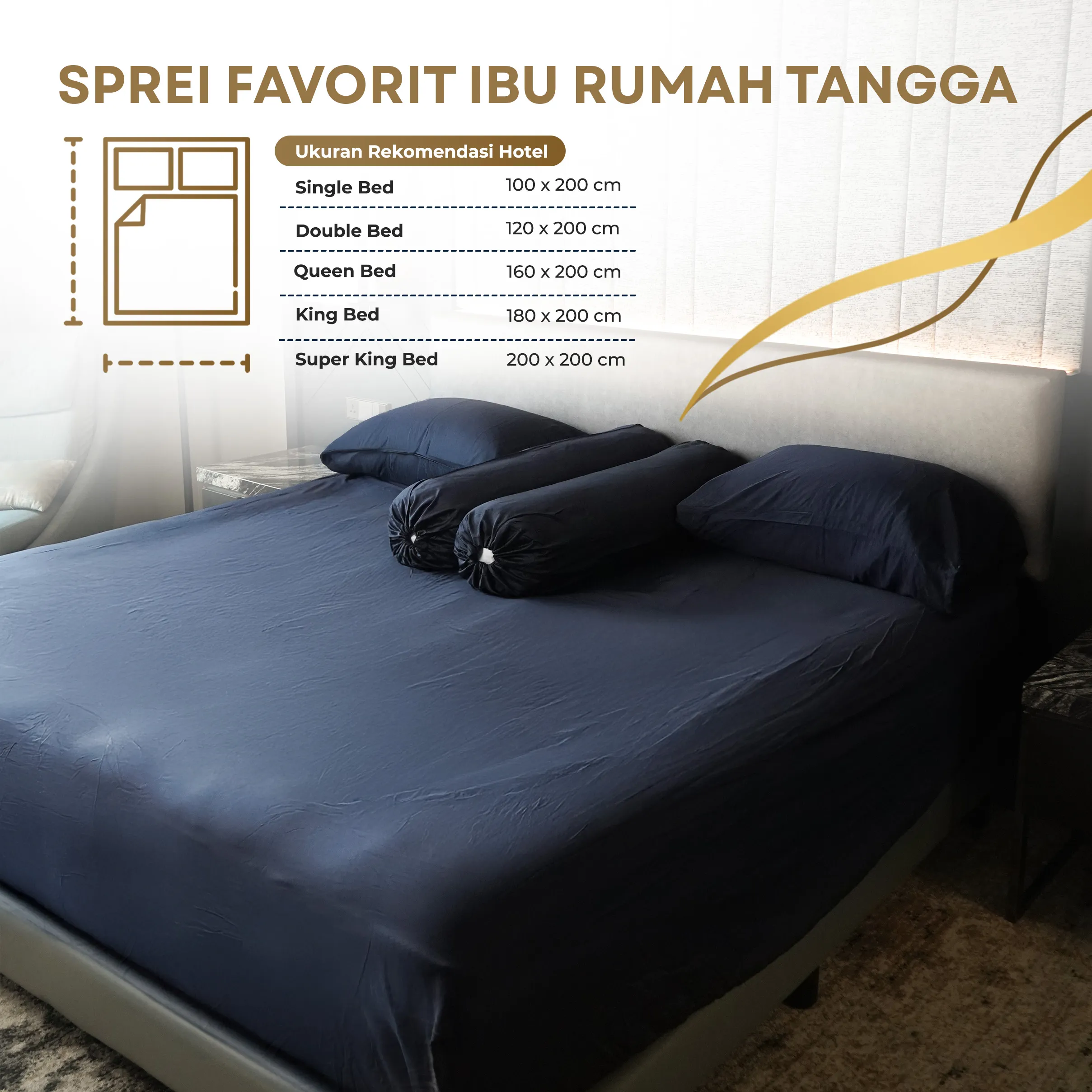 Sprei Kasur / Bedsheet Sutra Lyocell 80s (Fitted) 6