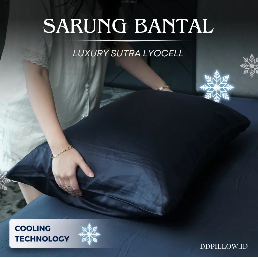 Sarung Bantal / Pillow Case Midnight Navy | Sutra Lyocell 80s 2