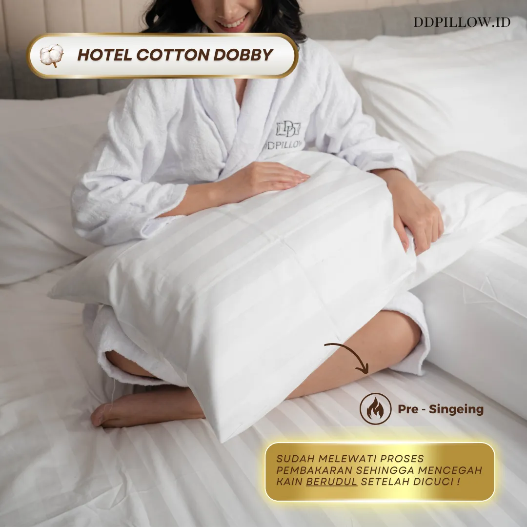Sarung Bantal Hotel / Pillow Case Stripe | Cotton Dobby  3
