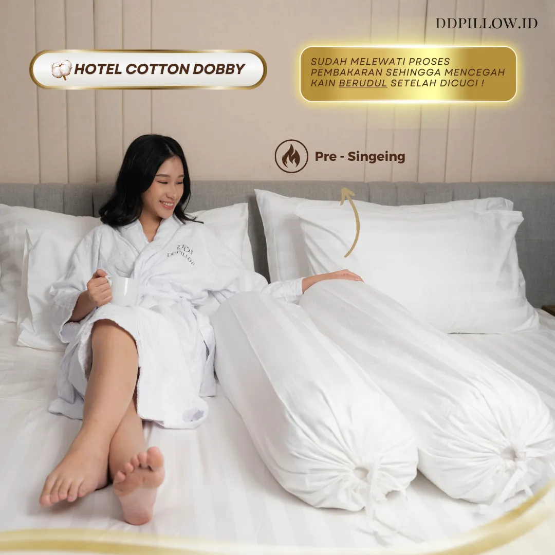 Sarung Bantal Hotel / Pillow Case Stripe | Cotton Dobby  5