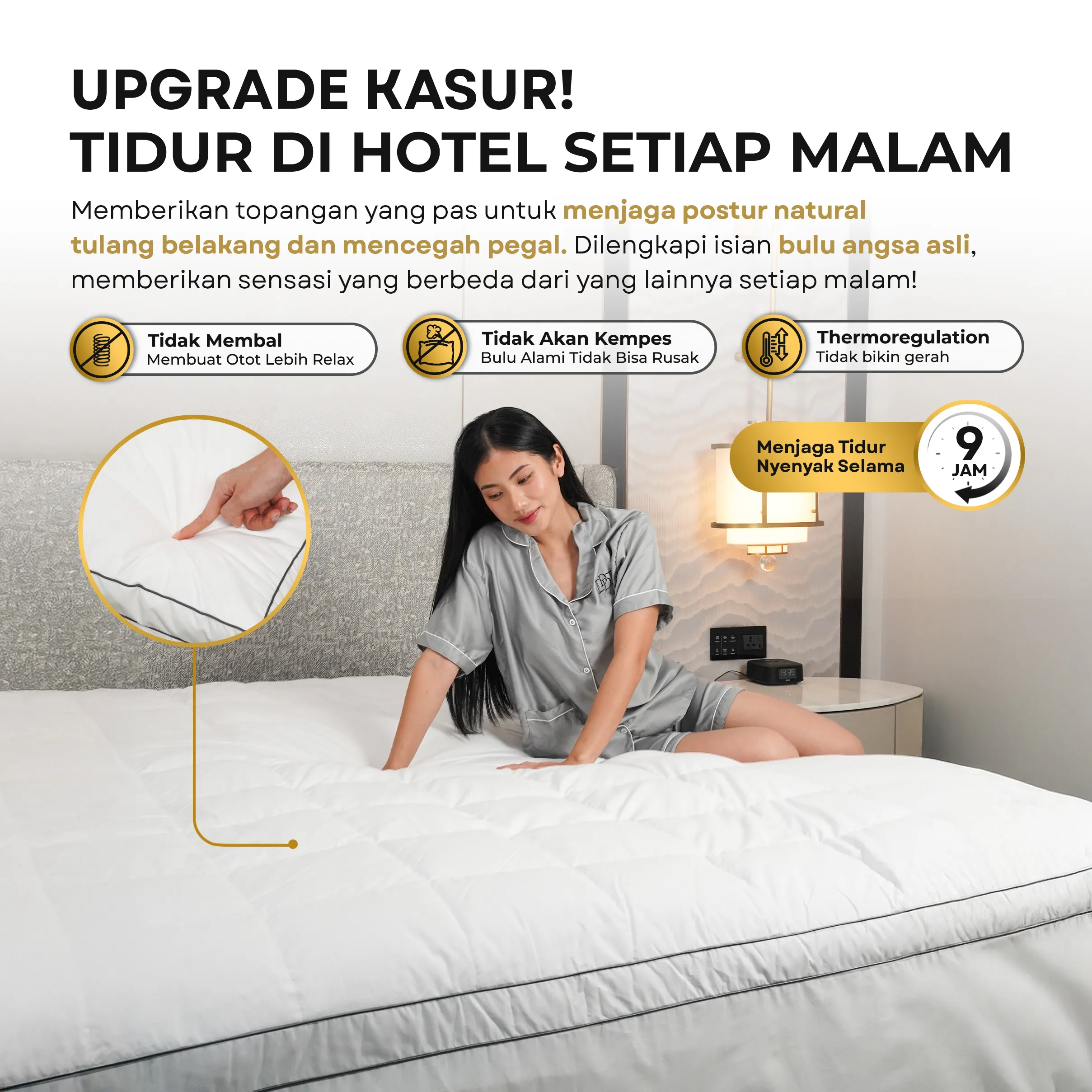 Mattress Topper Bulu Angsa Type Deluxe | 40% Down 3