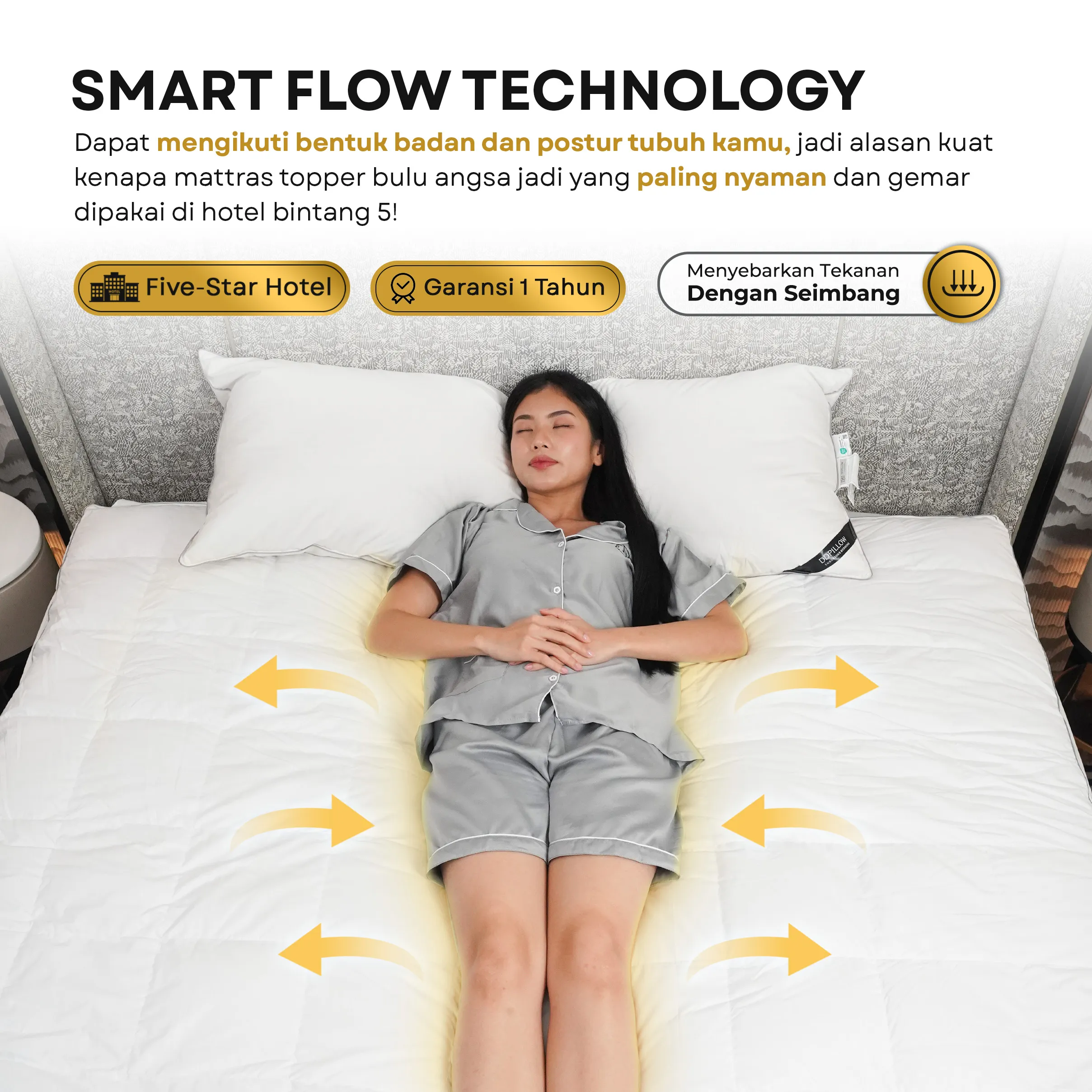 Mattress Topper Bulu Angsa Type Deluxe | 40% Down 5