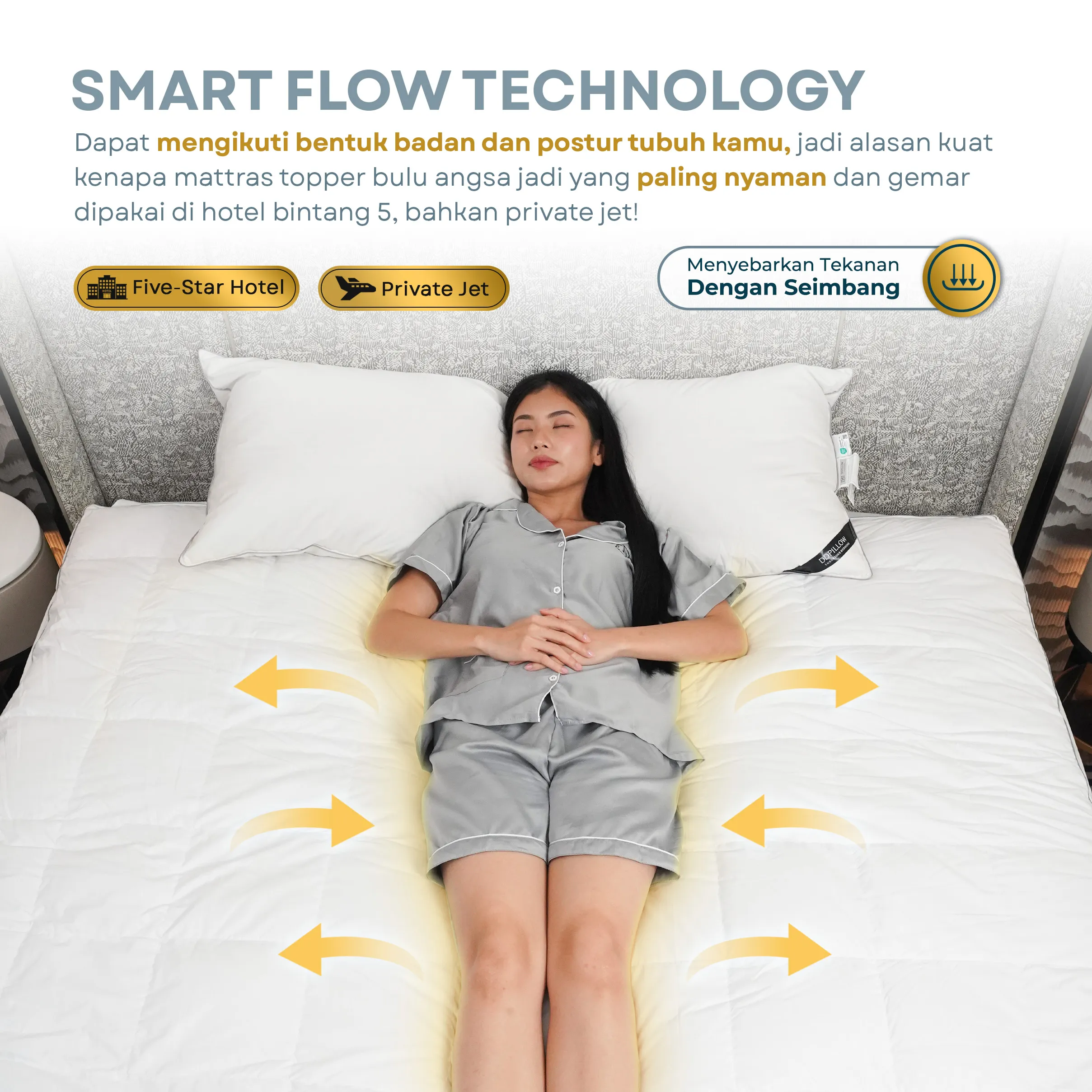 Mattress Topper Bulu Angsa Type Diamond | 100% Down 7