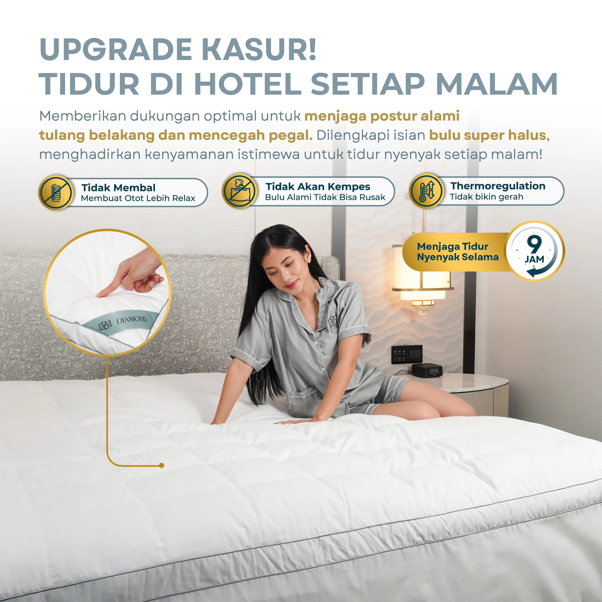 Mattress Topper Bulu Angsa Type Diamond | 100% Down 4