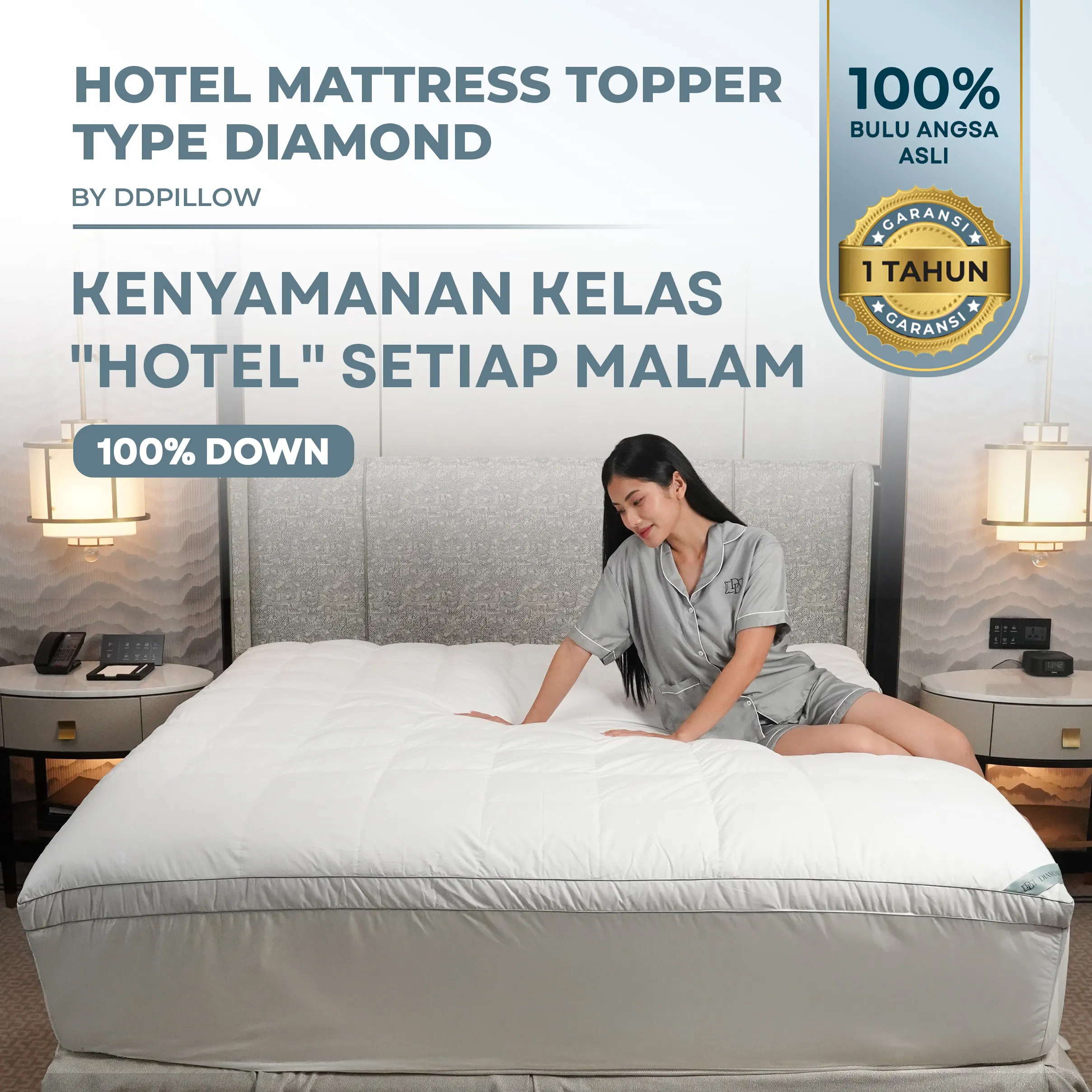 Mattress Topper Bulu Angsa Type Diamond | 100% Down 2