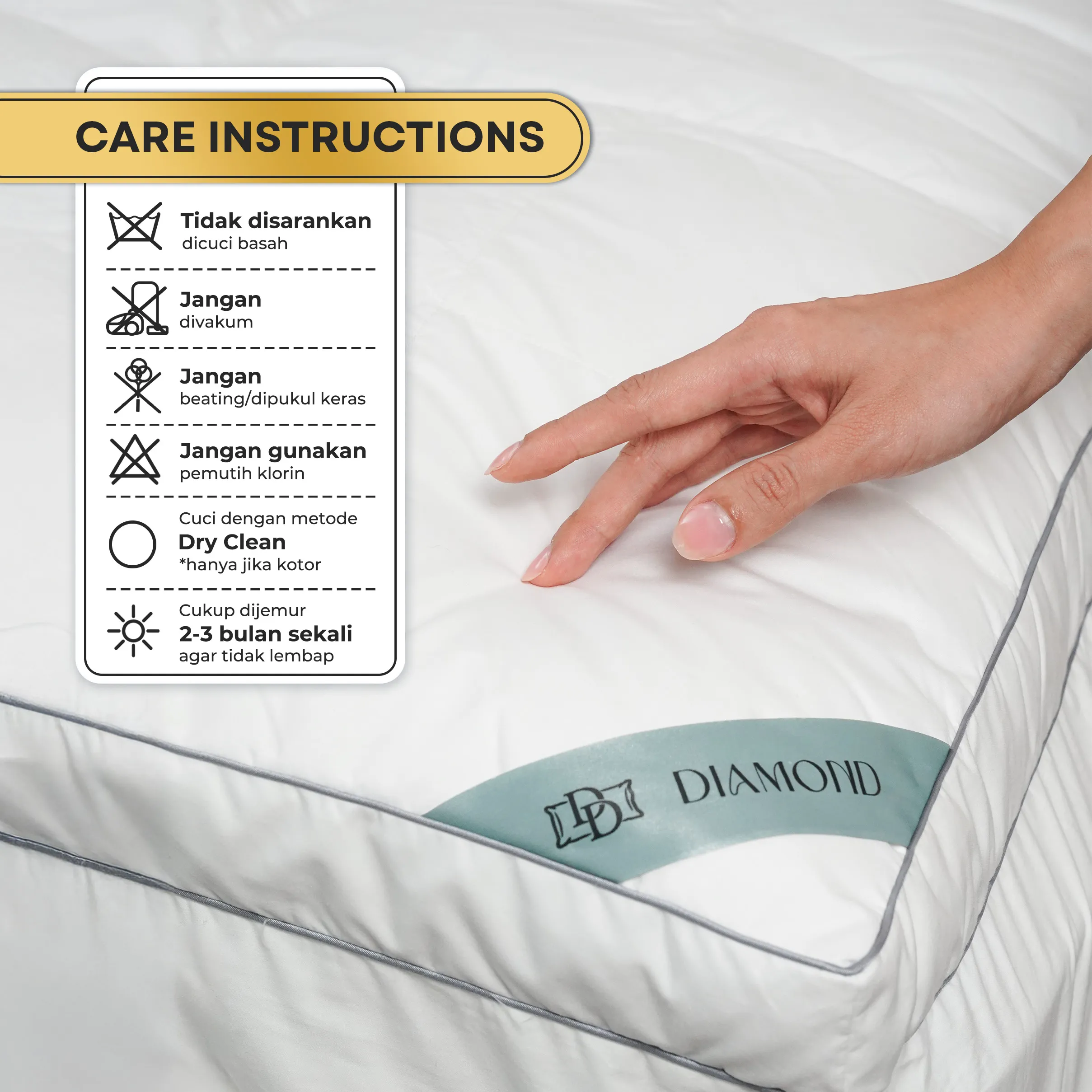 Mattress Topper Bulu Angsa Type Diamond | 100% Down 9