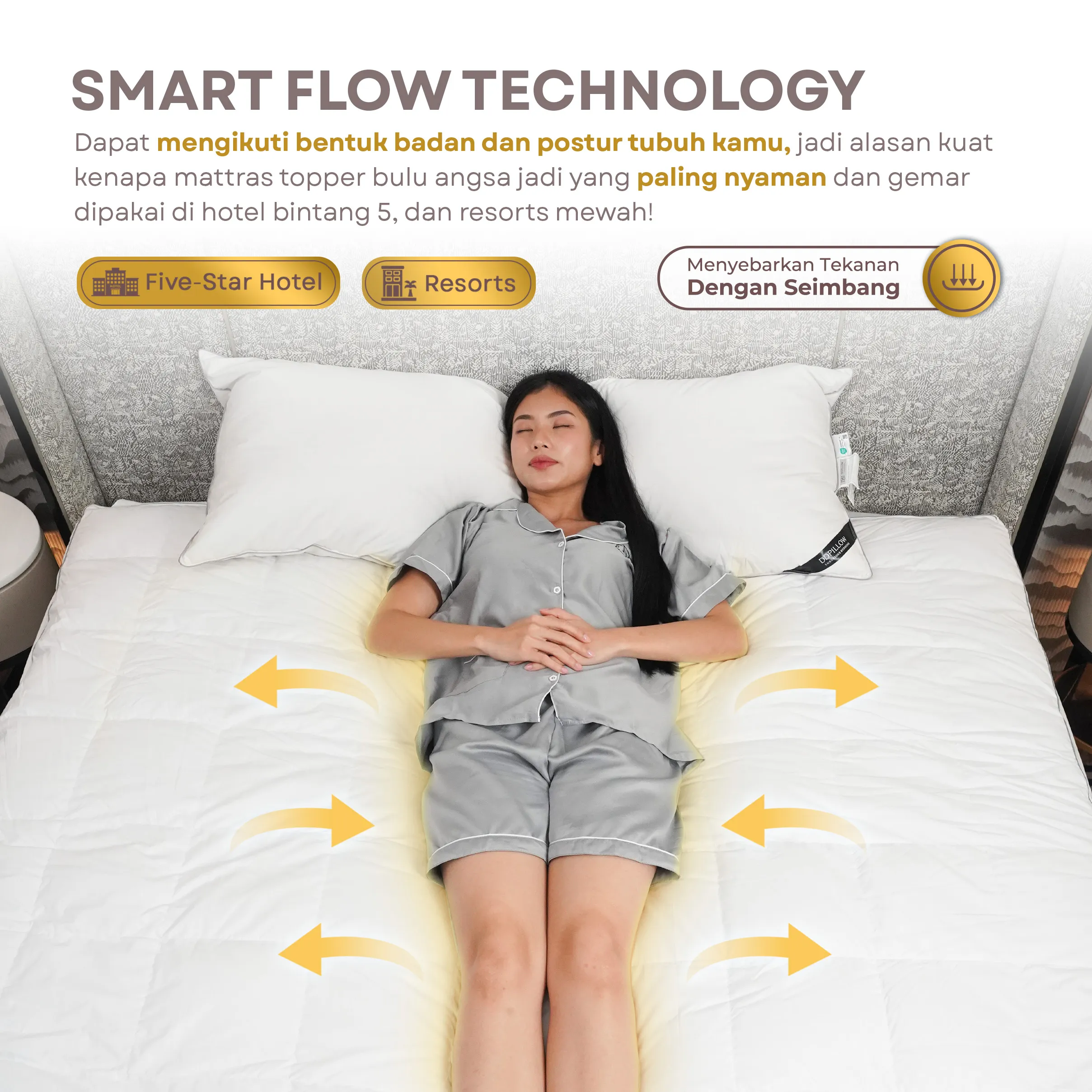 Mattress Topper Bulu Angsa Asli Type Silver | 70% Down 5