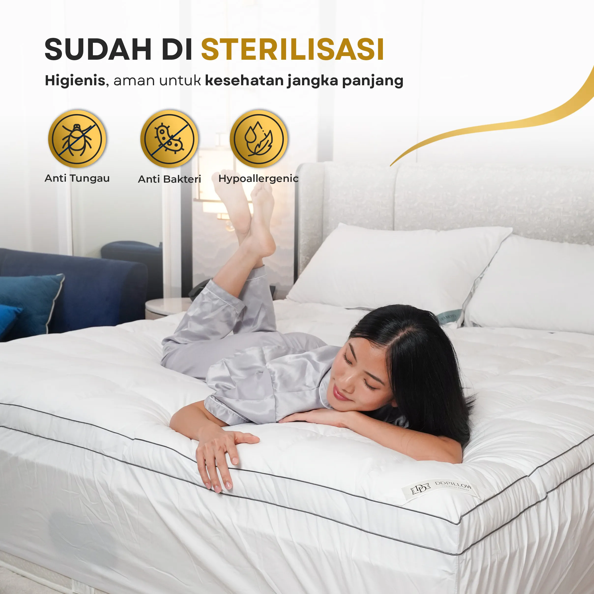 Mattress Topper Goose Down Feel Eco Down (Synthetic)  6