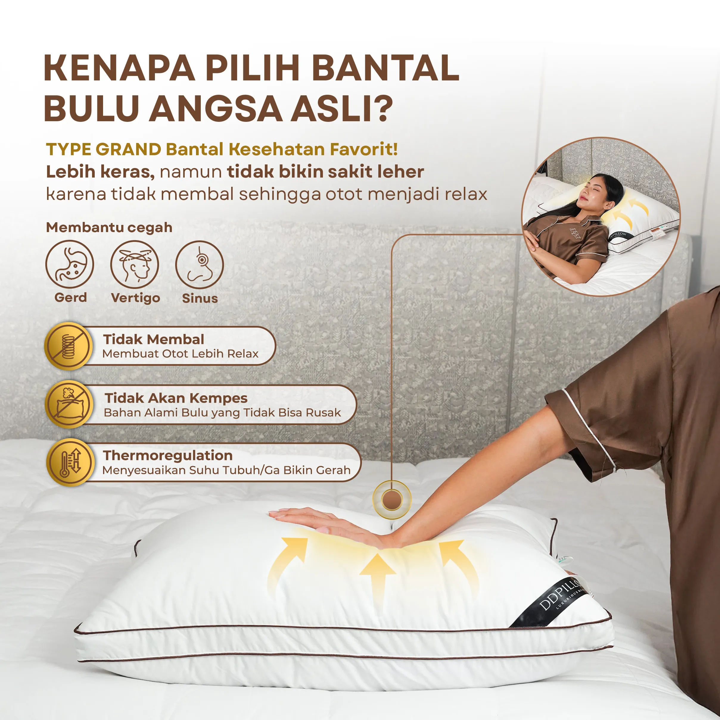 Bantal Bulu Angsa Type Grand | 50x70 cm 4