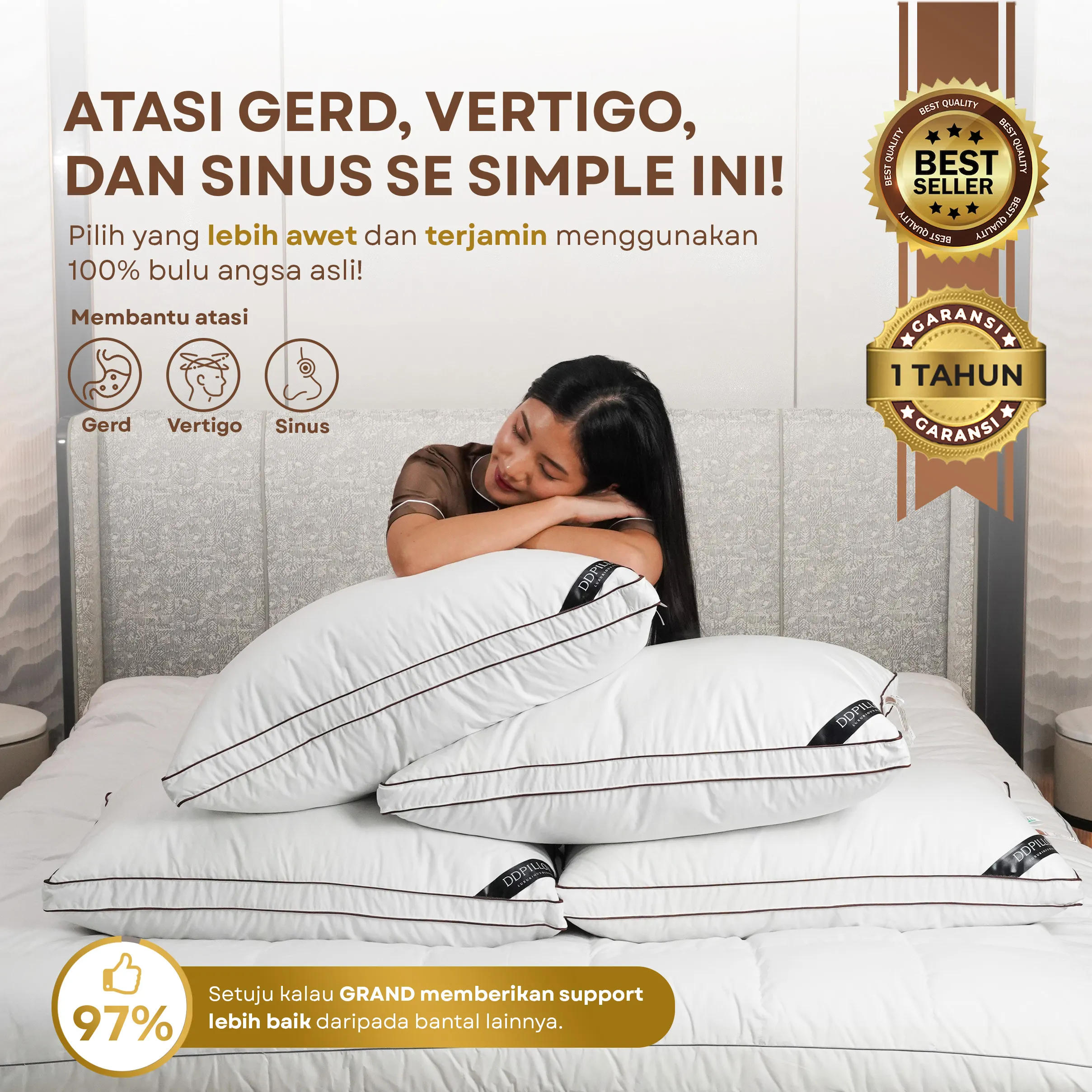 Bantal Bulu Angsa Type Grand | 50x70 cm 7