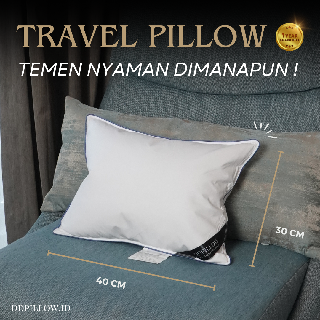 Bantal Travel / Travel Pillow Bulu Angsa 30x40 cm  2
