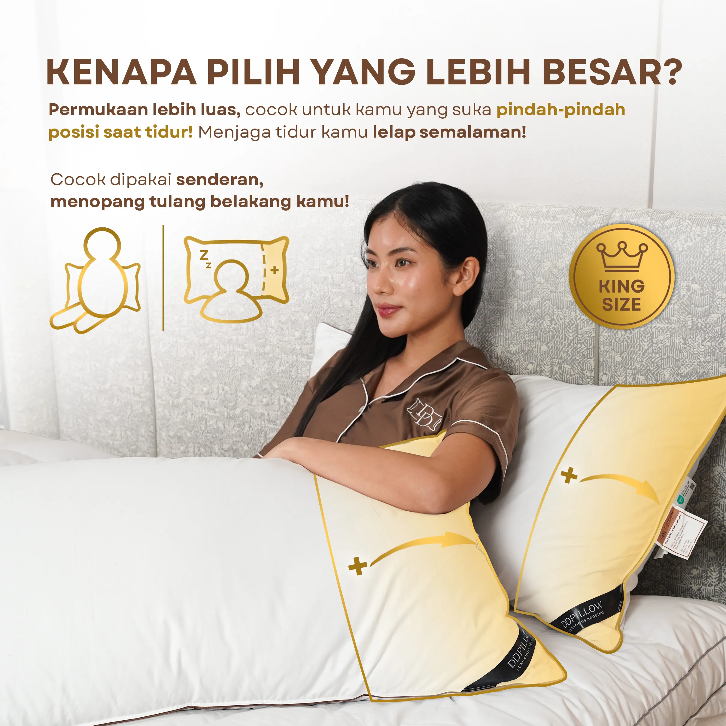 Bantal Bulu Angsa Type King Grand | 50x90 cm 5