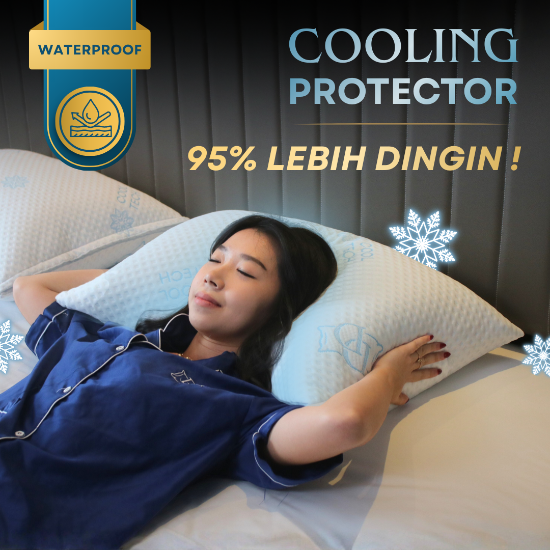 Pelindung Bantal Dingin Anti Air / Cooling Waterproof Pillow & Bolster Protector | Cool Tech 2