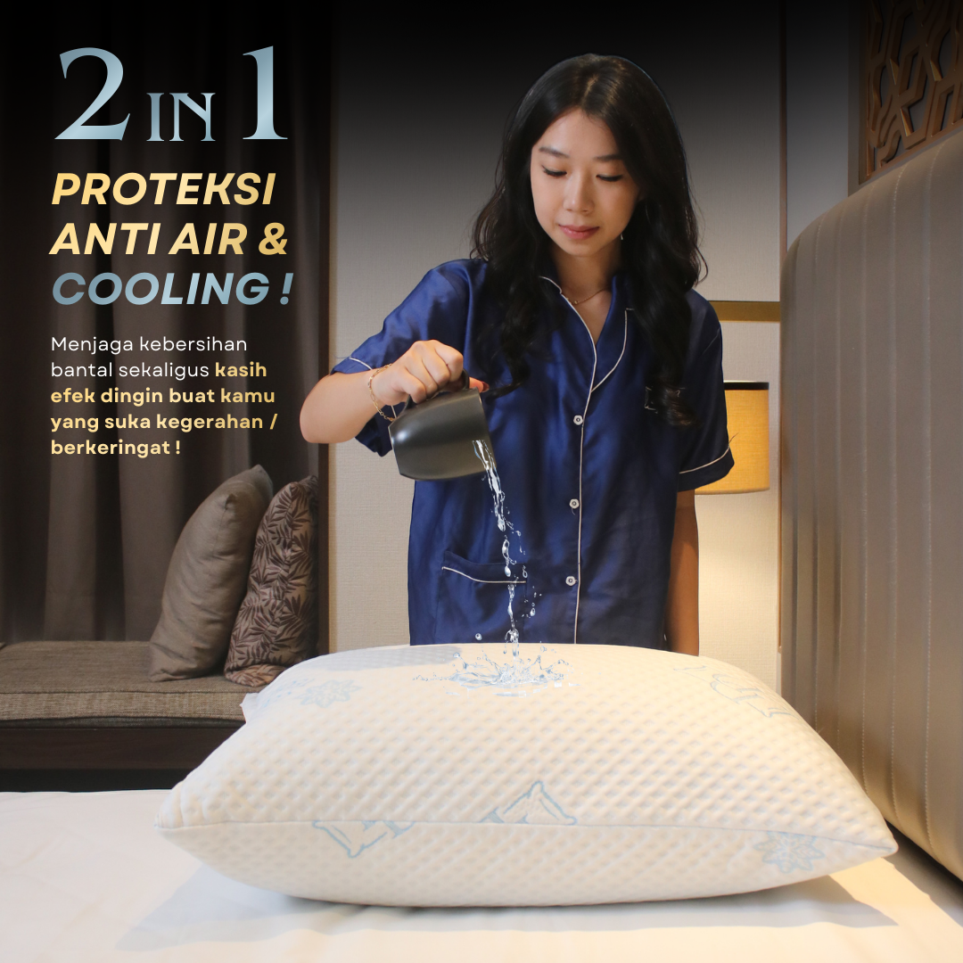 Pelindung Bantal Dingin Anti Air / Cooling Waterproof Pillow & Bolster Protector | Cool Tech 3