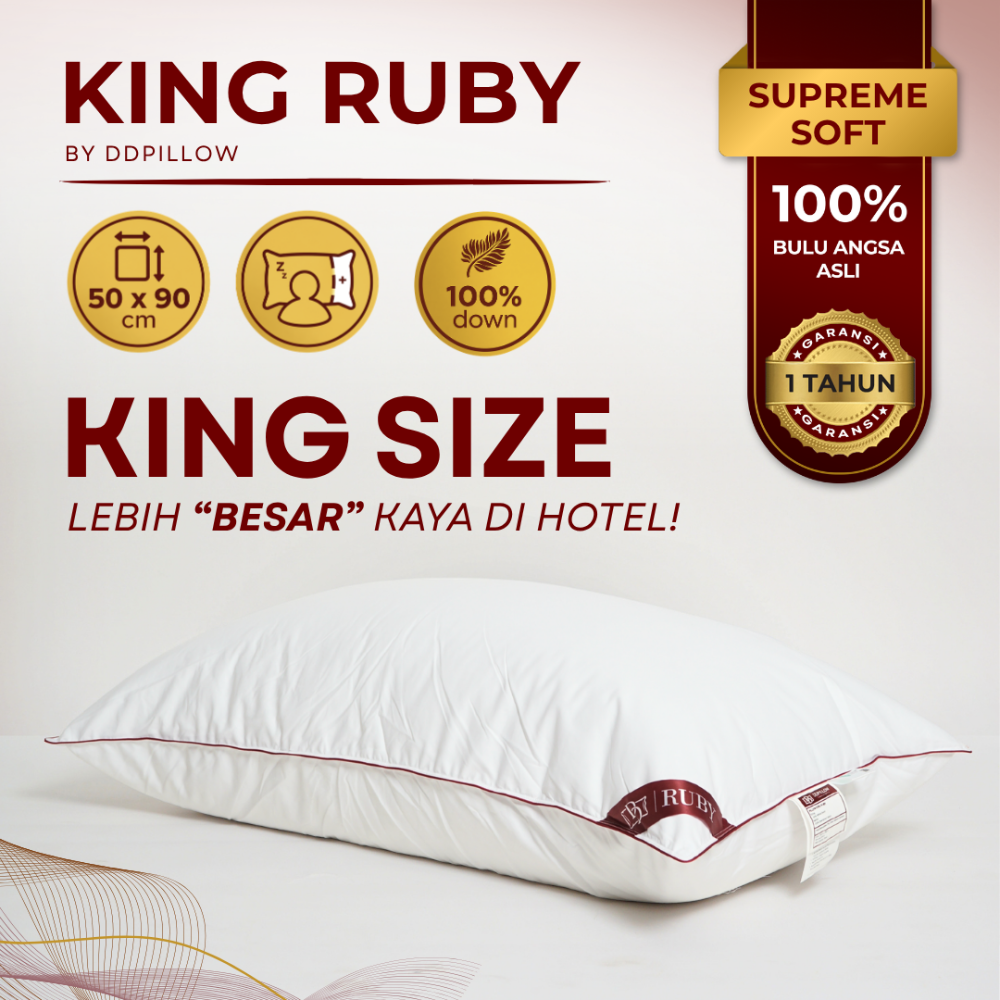 Bantal Bulu Angsa Type King Ruby 100% Down | 50x90 cm 2