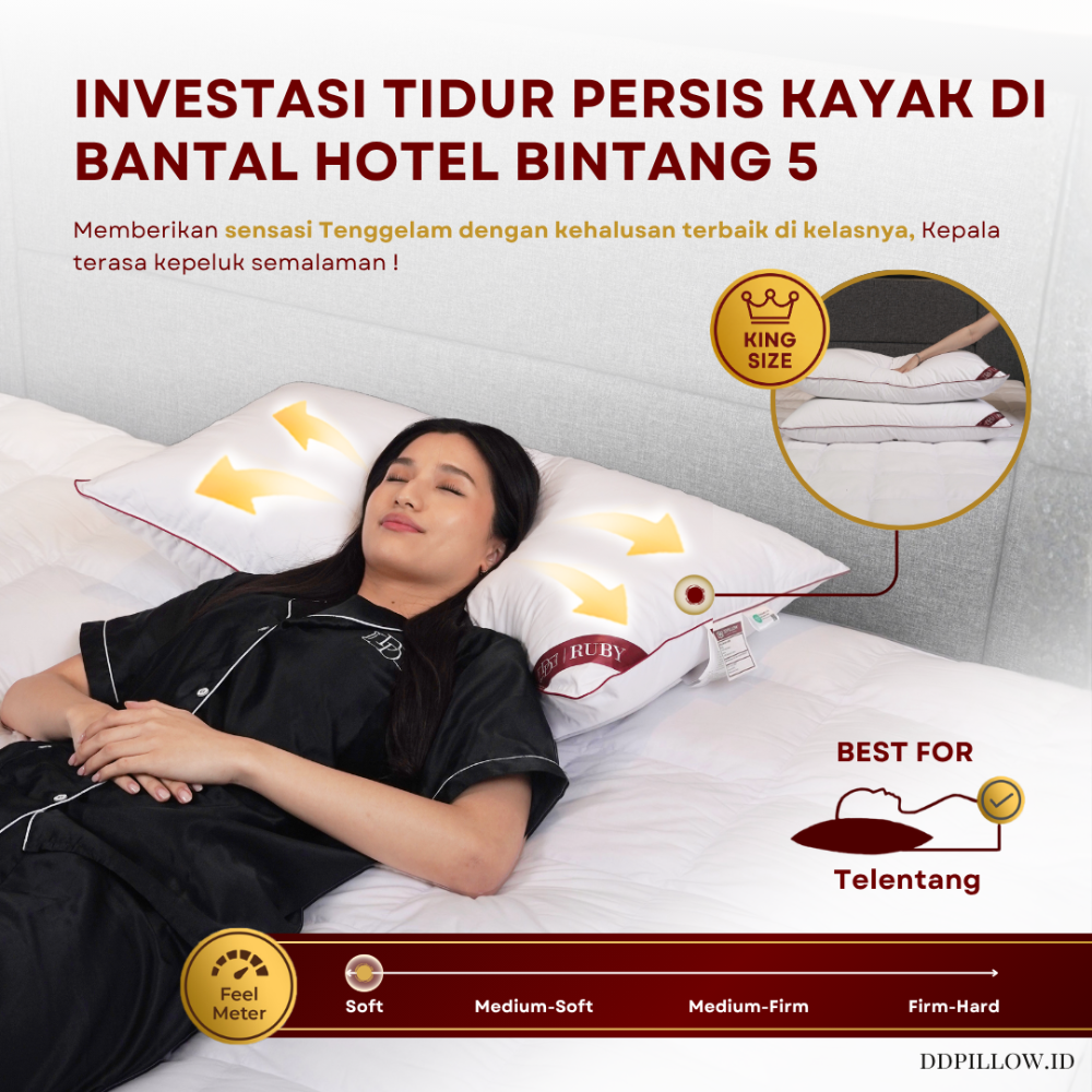 Bantal Bulu Angsa Type King Ruby 100% Down | 50x90 cm 4