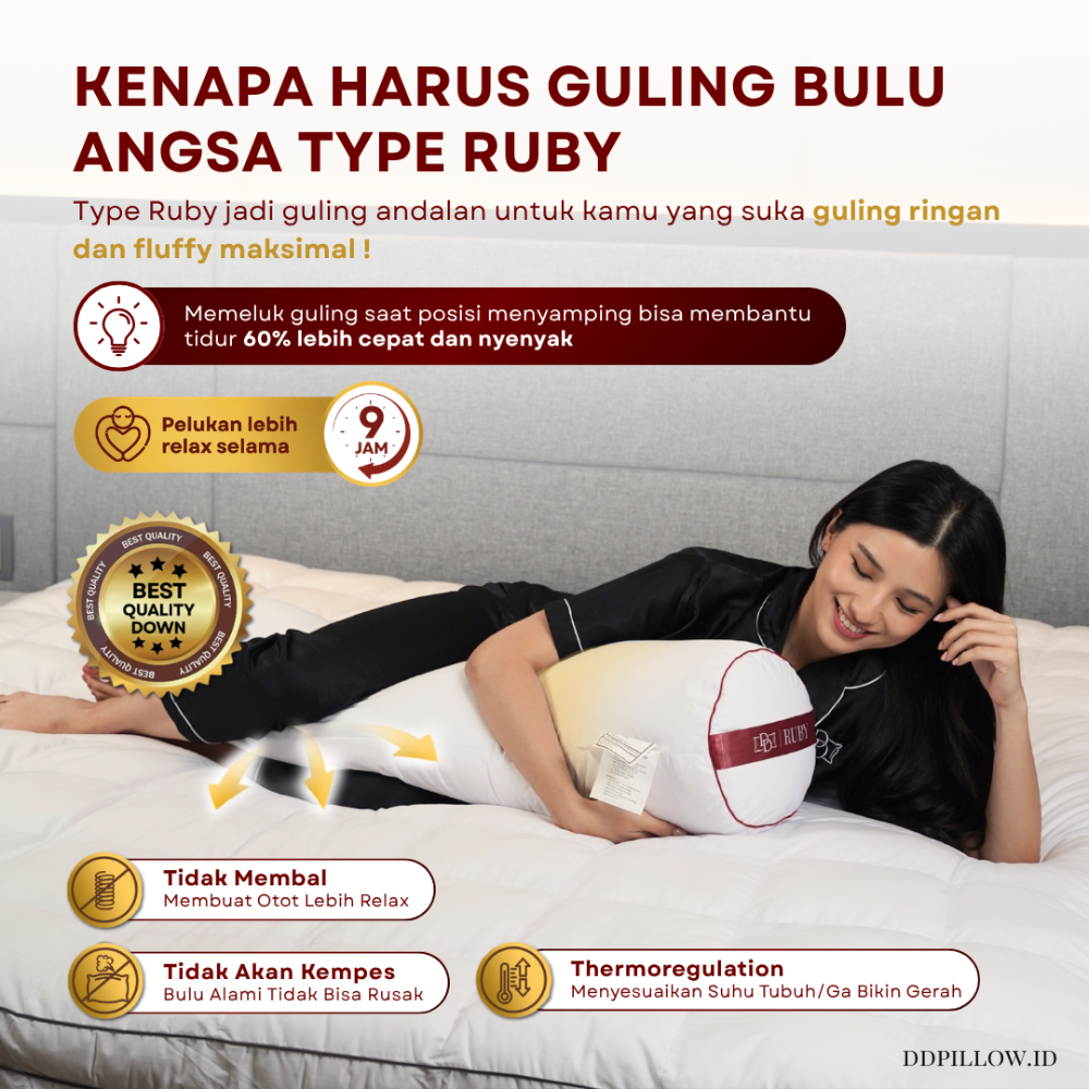 Guling Bulu Angsa Type Ruby 37x92cm | 100% Down 4