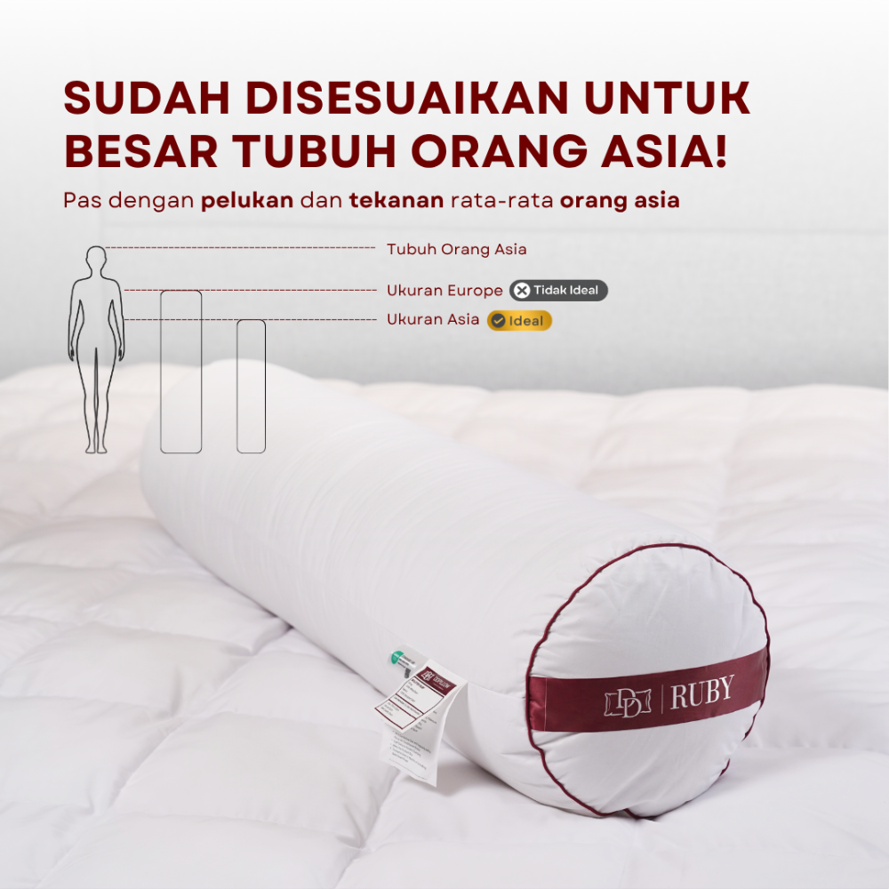 Guling Bulu Angsa Type Ruby 37x92cm | 100% Down 6
