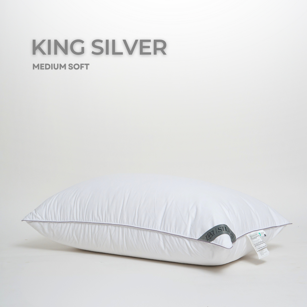 Bantal Bulu Angsa Type King Silver | 50x90 cm