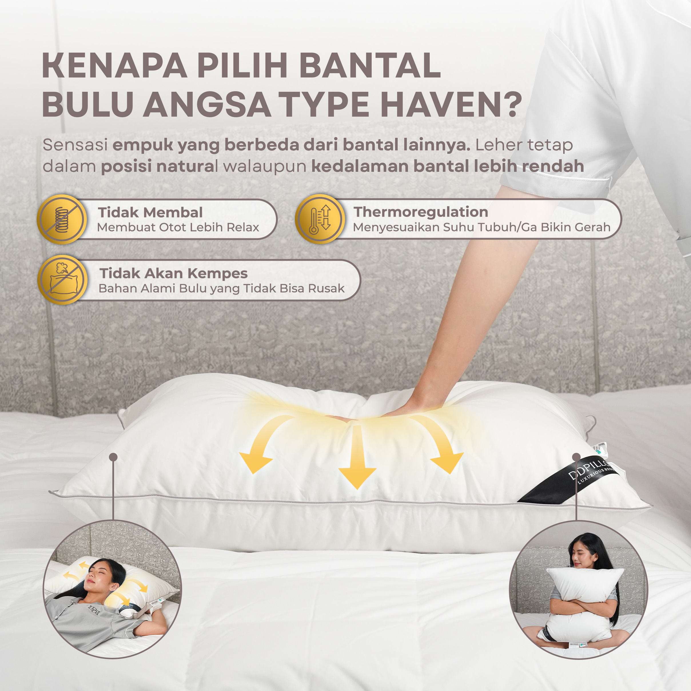 Bantal Bulu Angsa Type Haven | 50x70 5