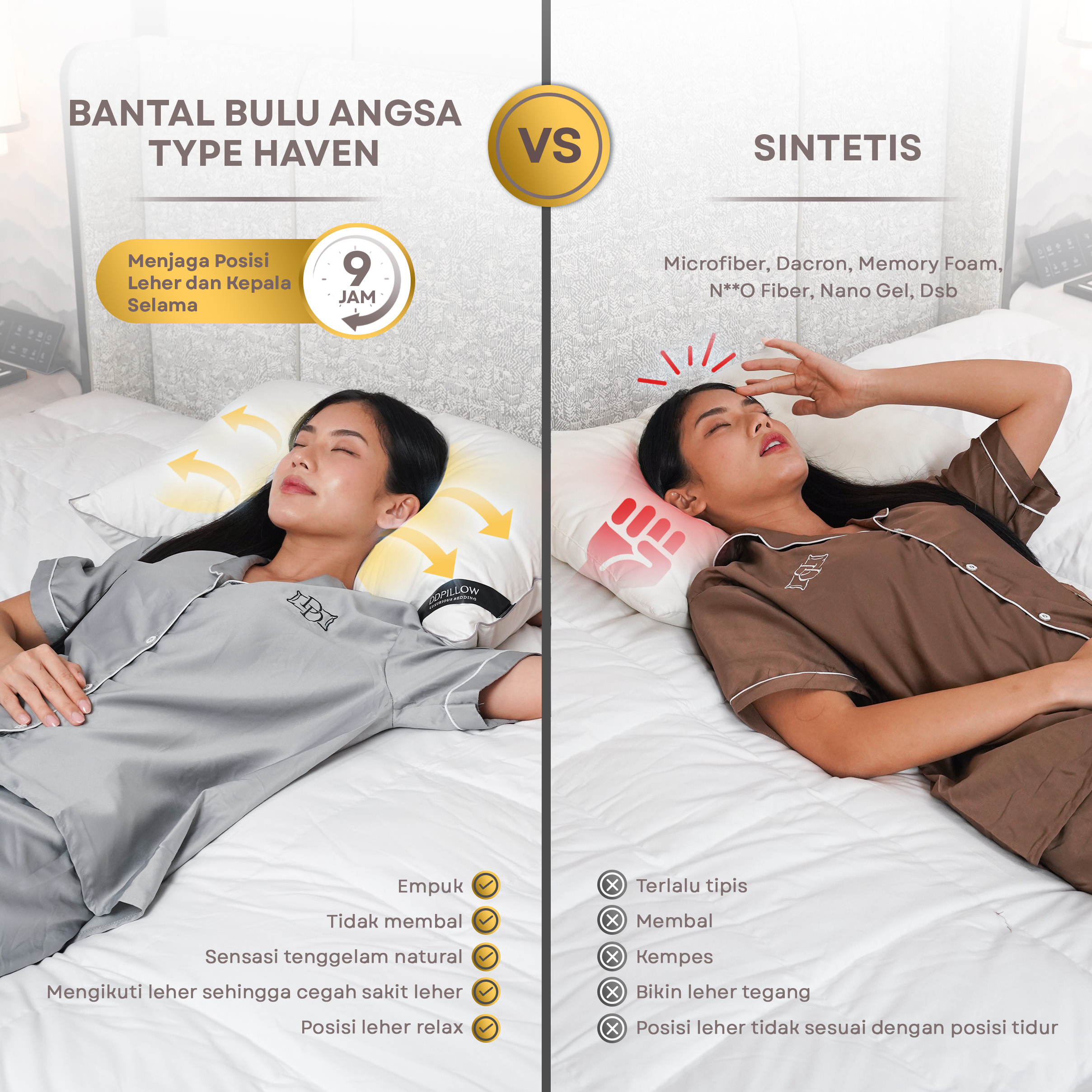 Bantal Bulu Angsa Type Haven | 50x70 6