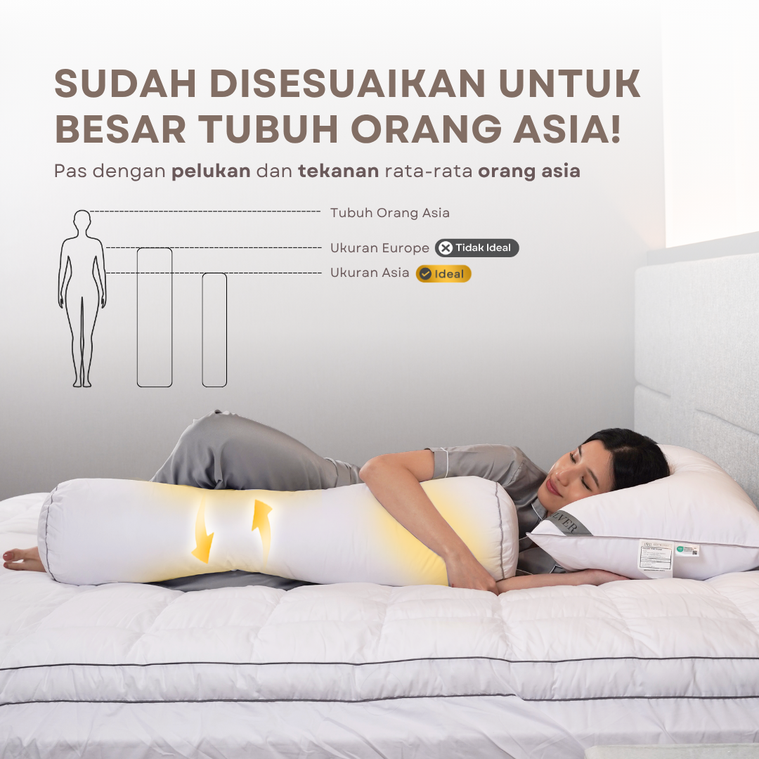 Guling Bulu Angsa Type SIlver 37x92 cm 5