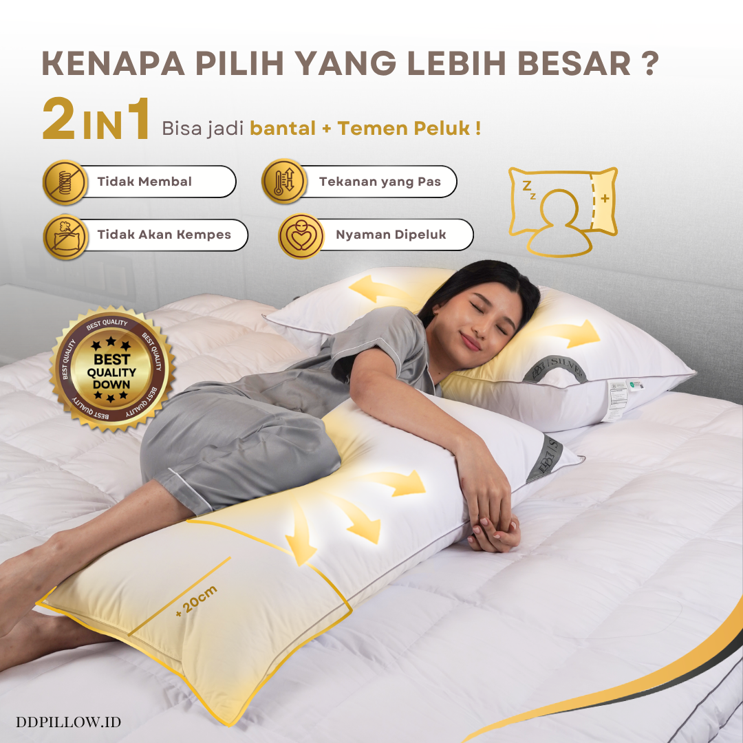 Bantal Bulu Angsa Type King Silver | 50x90 cm 4