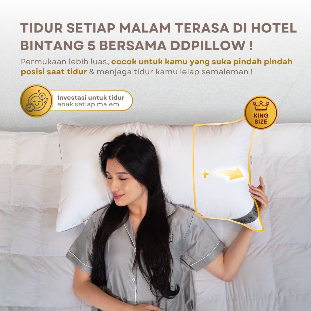 Bantal Bulu Angsa Type King Silver | 50x90 cm 6